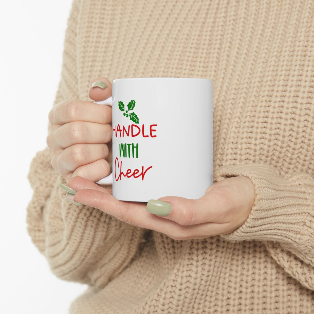 Happy Holidays Ceramic Coffee Mug, Festive Mug, Gift for Coffee Lovers, Personalized Holiday Mug, Christmas Gift Idea