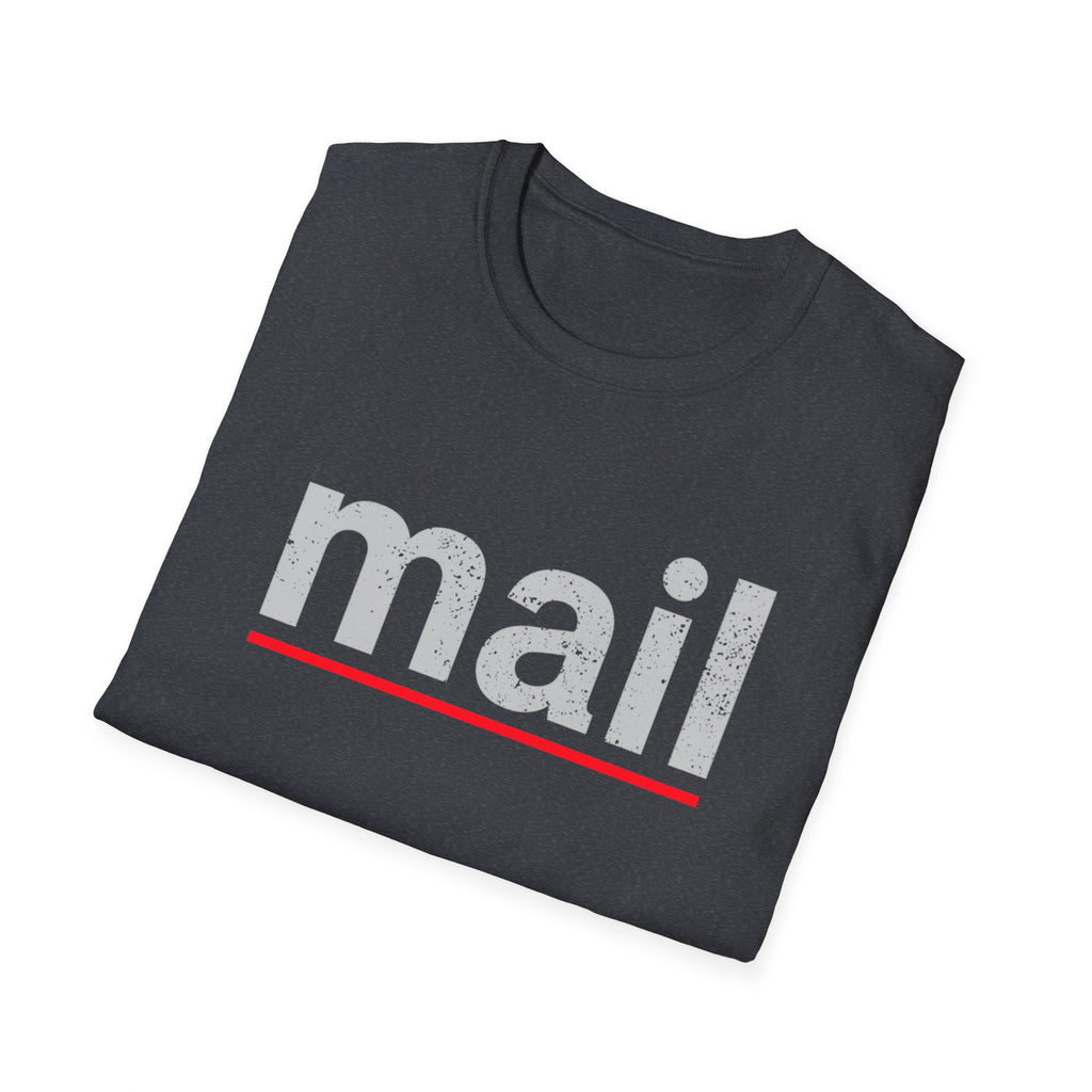 Mail-Themed Unisex T-Shirt, Casual Wear, Gift for Postal Workers, Unique Birthday Present, Fun Everyday Tee