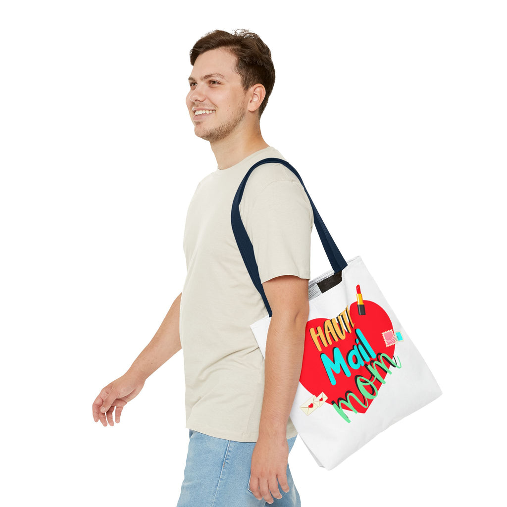 Tote Bag — "Haut Mail Mom" Heart Design Tote for Postal & Mom Gifts