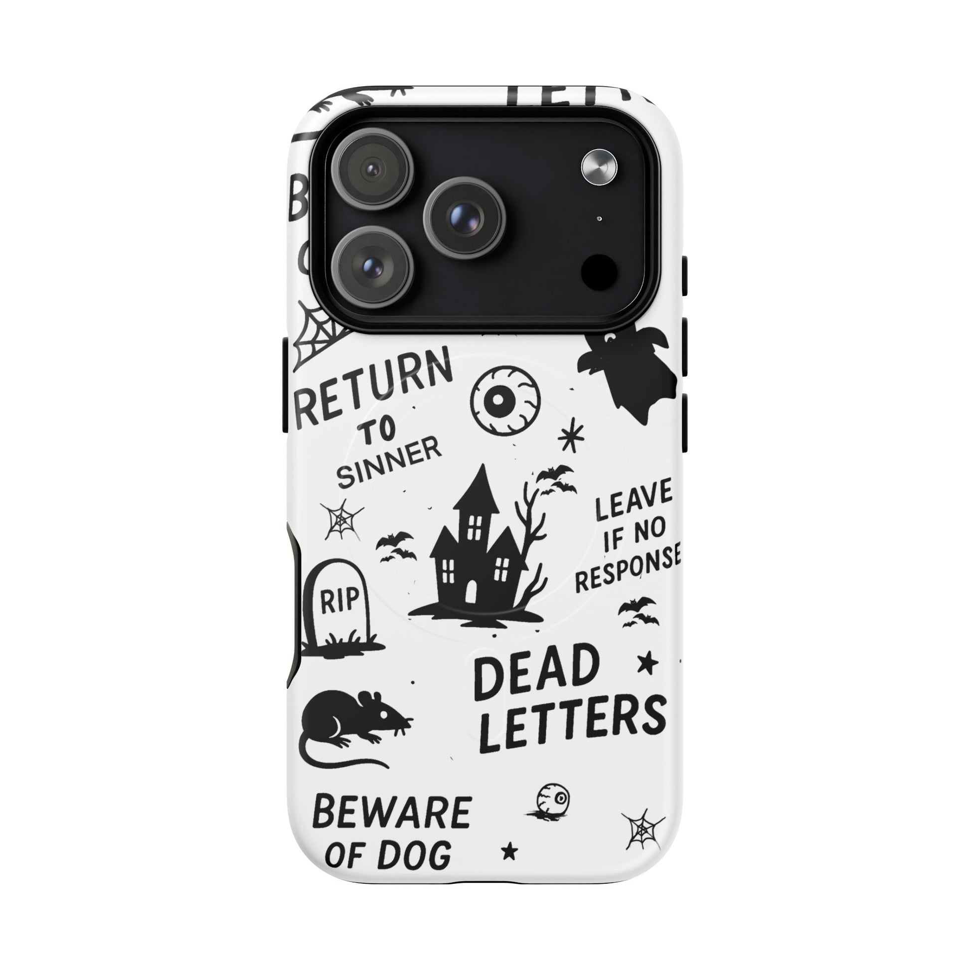 Spooky Phone Case, Halloween Accessory, Tough Magnetic Cases, Unique Gift, Gothic Style Tech Cover, Cell Phone Protector