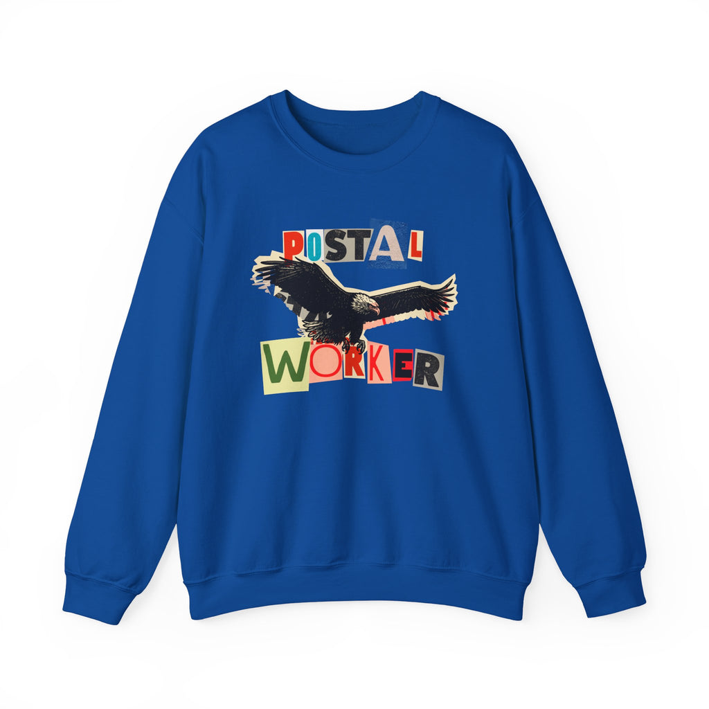 Postal Worker Ransom Letter Sweatshirt – Bold Eagle Graphic Sweatshirt for Proud Mail Carriers