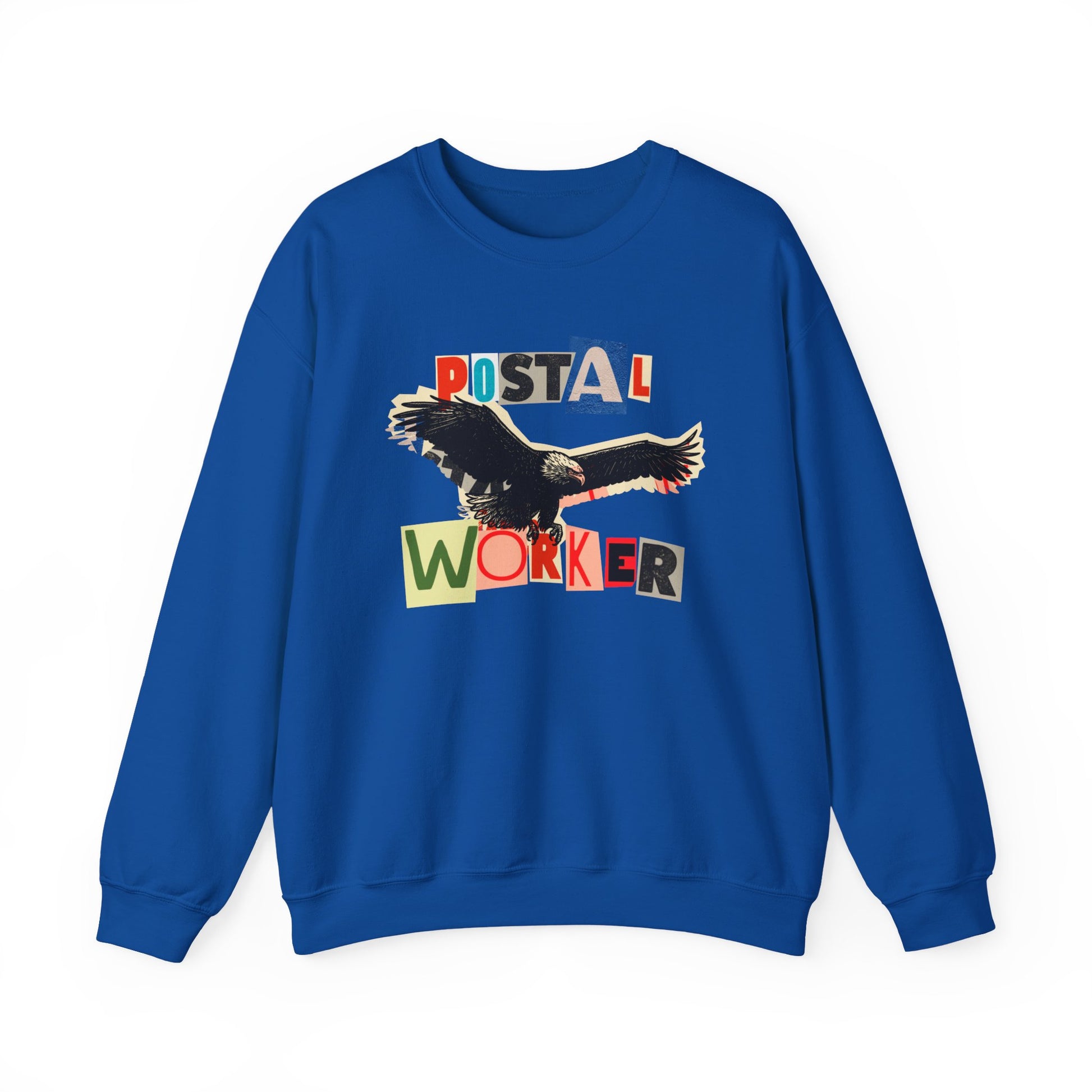 Postal Worker Ransom Letter Sweatshirt – Bold Eagle Graphic Sweatshirt for Proud Mail Carriers