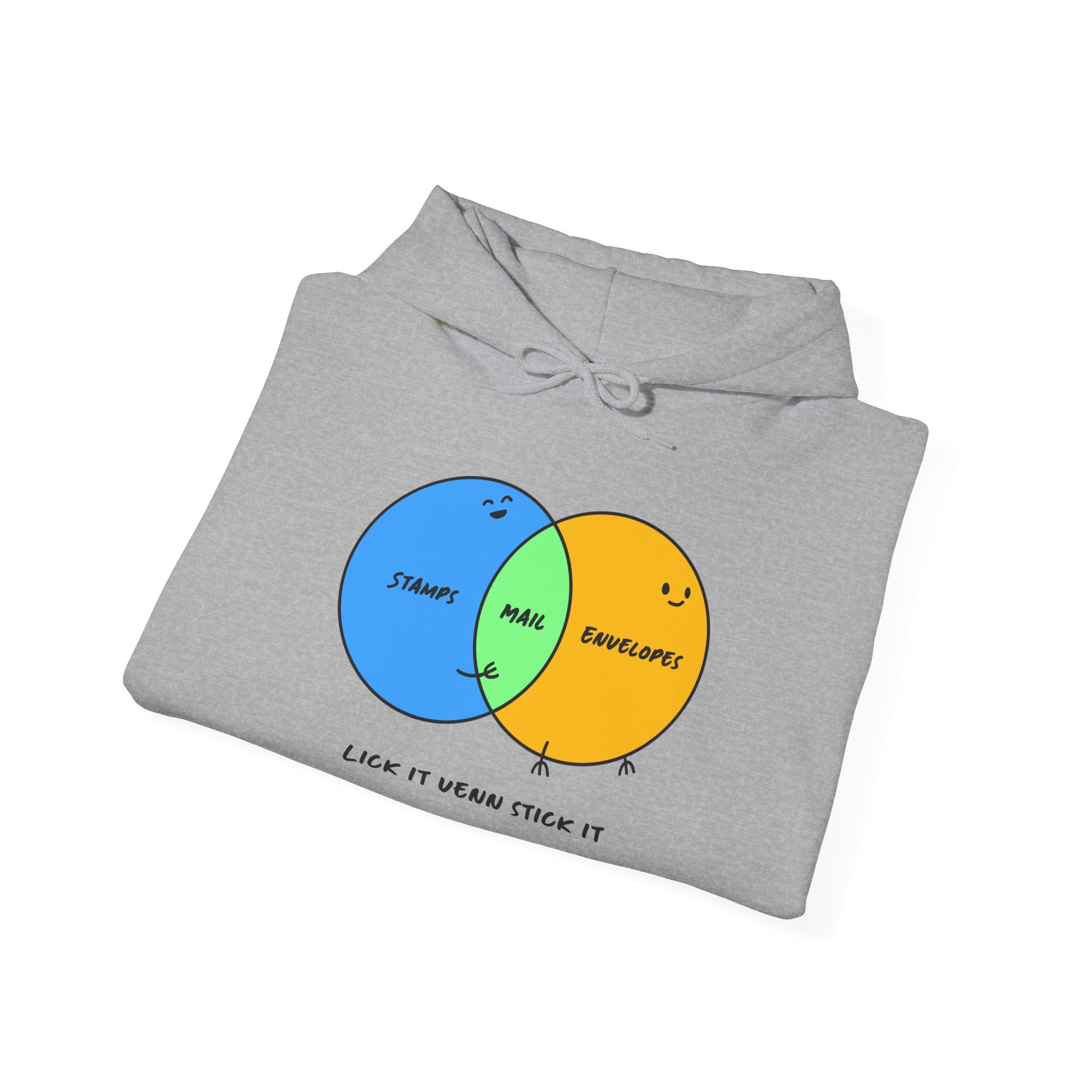 Playful Unisex Hoodie with Venn Diagram, Postal Hoodie, Postal Worker, Mail Carrier, Funny Sweatshirt for Friends, Casual Gift for Science Lovers, Unique Birthday Apparel