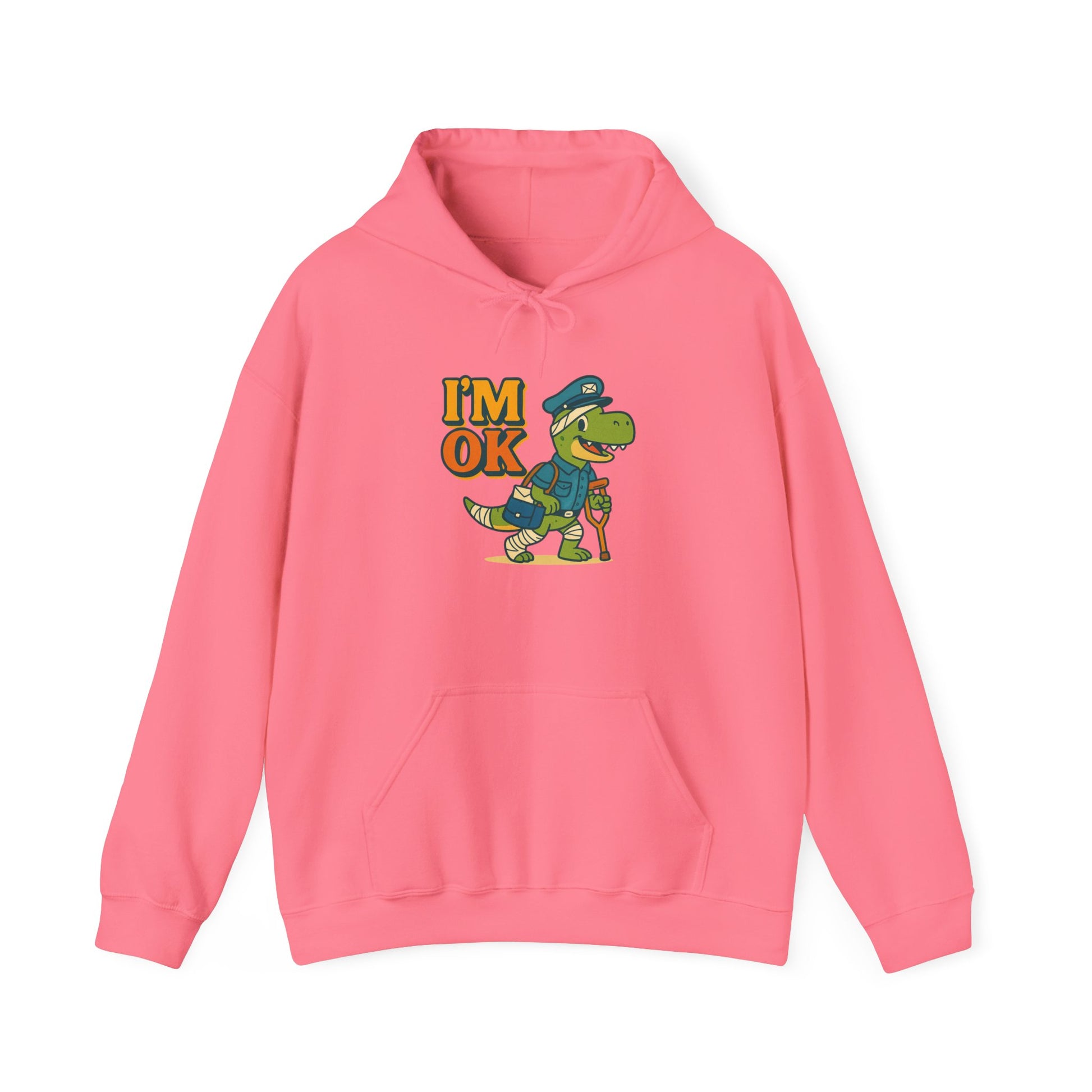 Dinosaur Hoodie, Funny I'm OK Sweatshirt, Kids Gift, Birthday Present, Cute Apparel, Casual Wear, Kids Fashion