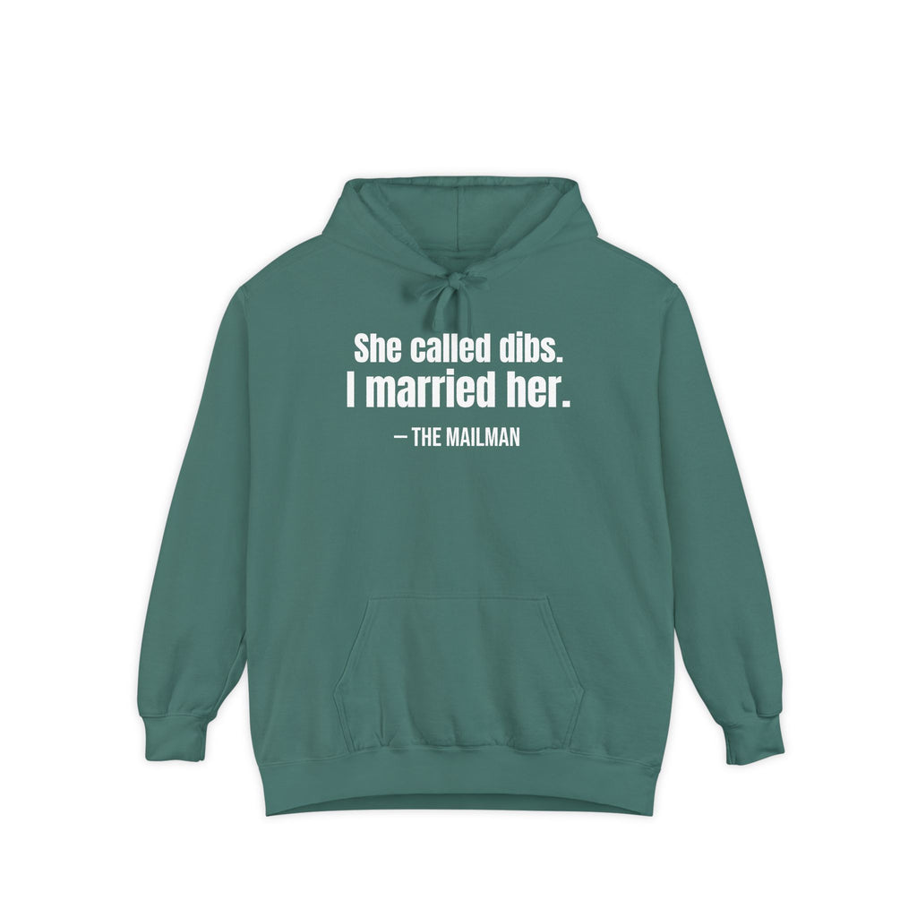 She Called Dibs I Married Her Hoodie – Funny Couple Hoodie, Husband Humor Pullover, Matching Set Gift