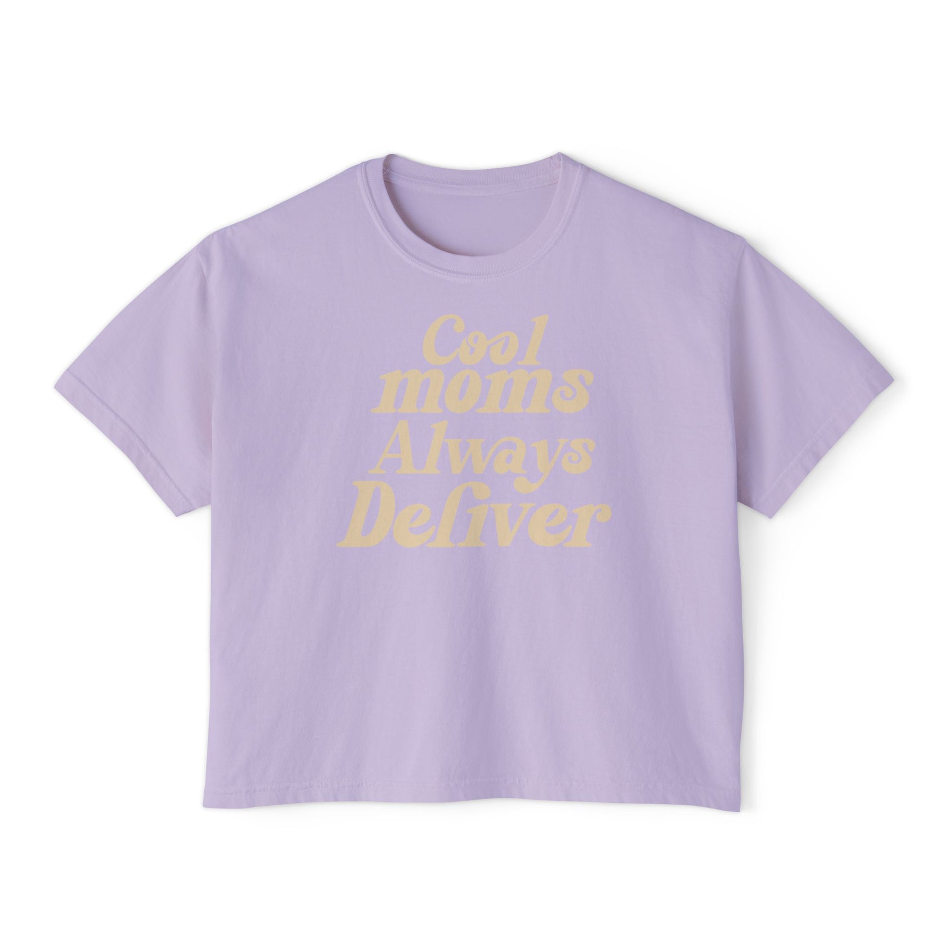 Cool Moms Always Deliver Boxy Tee – Funny Mail Worker Shirt, Postal Mom Gift, Cute Delivery Worker T-Shirt, Relaxed Fit Women’s Tee