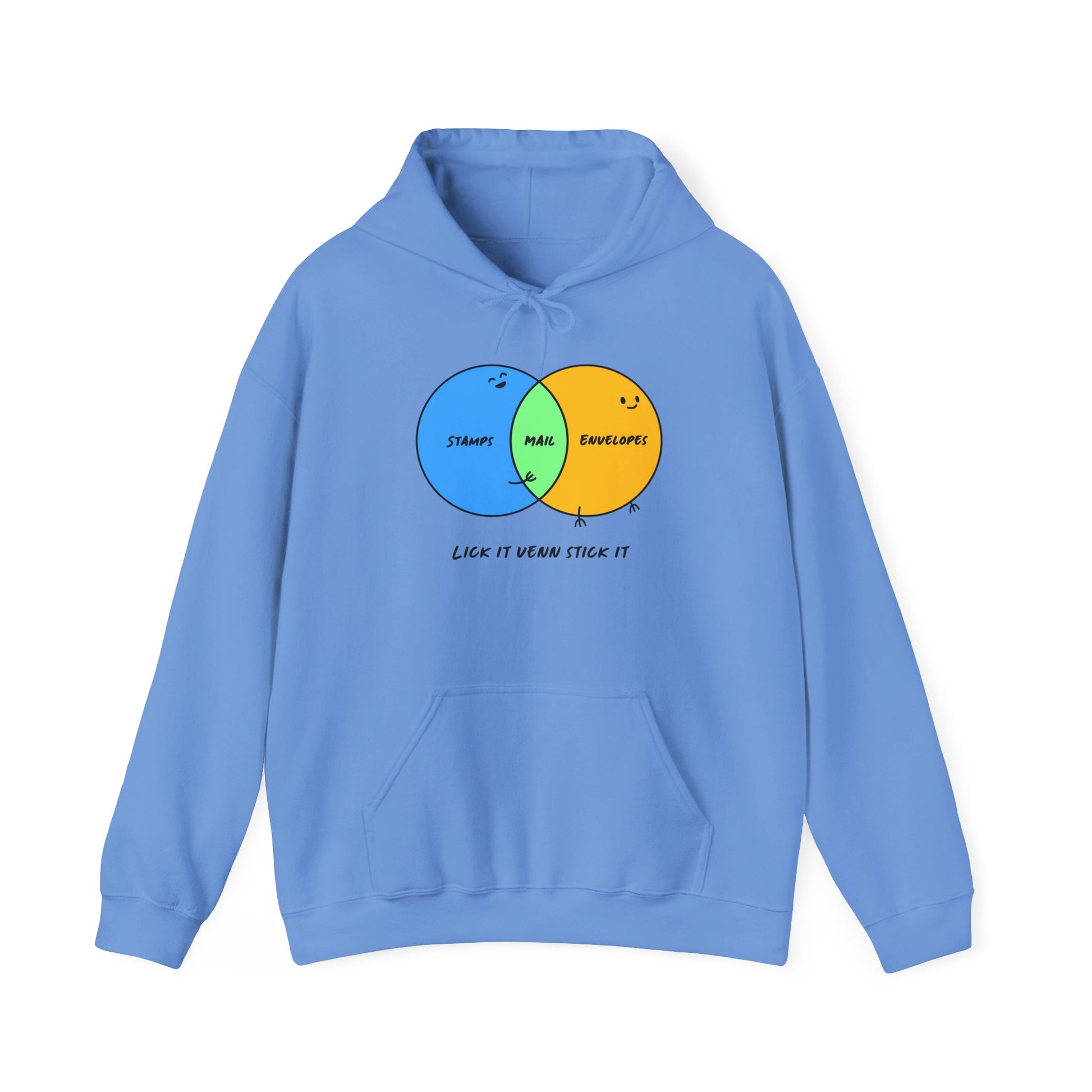 Playful Unisex Hoodie with Venn Diagram, Postal Hoodie, Postal Worker, Mail Carrier, Funny Sweatshirt for Friends, Casual Gift for Science Lovers, Unique Birthday Apparel