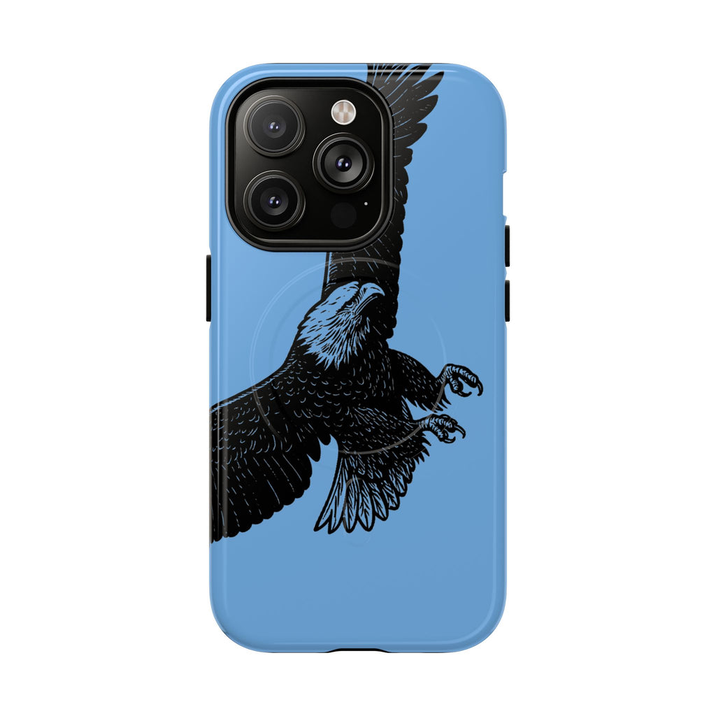 Eagle Flight Tough Magnetic Phone Case — Protective Magnetic Snap Cover with Soaring Eagle Design