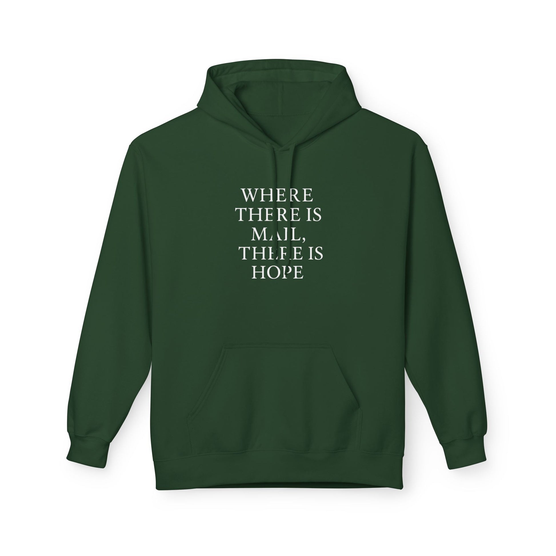 Where There Is Mail There Is Hope Design Unisex Fleece Hoodie, Christian Hoody, Postal Hoody, Gifts For Postal Workers.