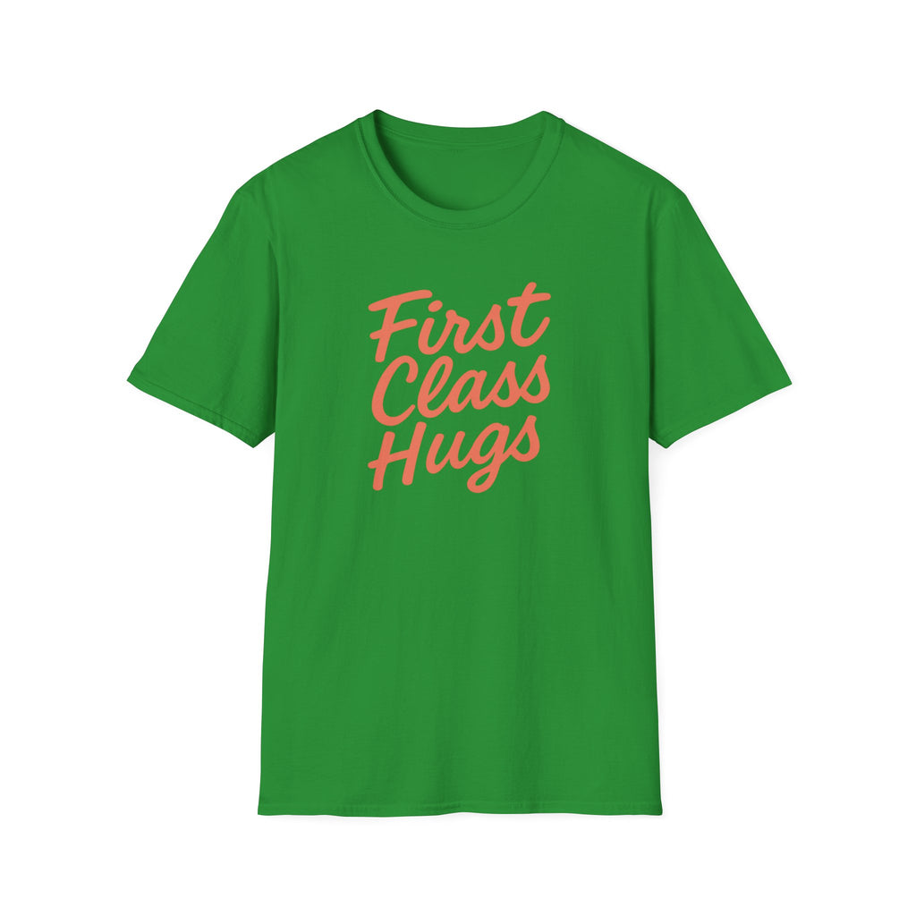 First Class Hugs Unisex Softstyle T-Shirt, Cute Gift for Friends, Cozy Casual Wear, Perfect for Birthdays, Family Gatherings, Everyday [...]