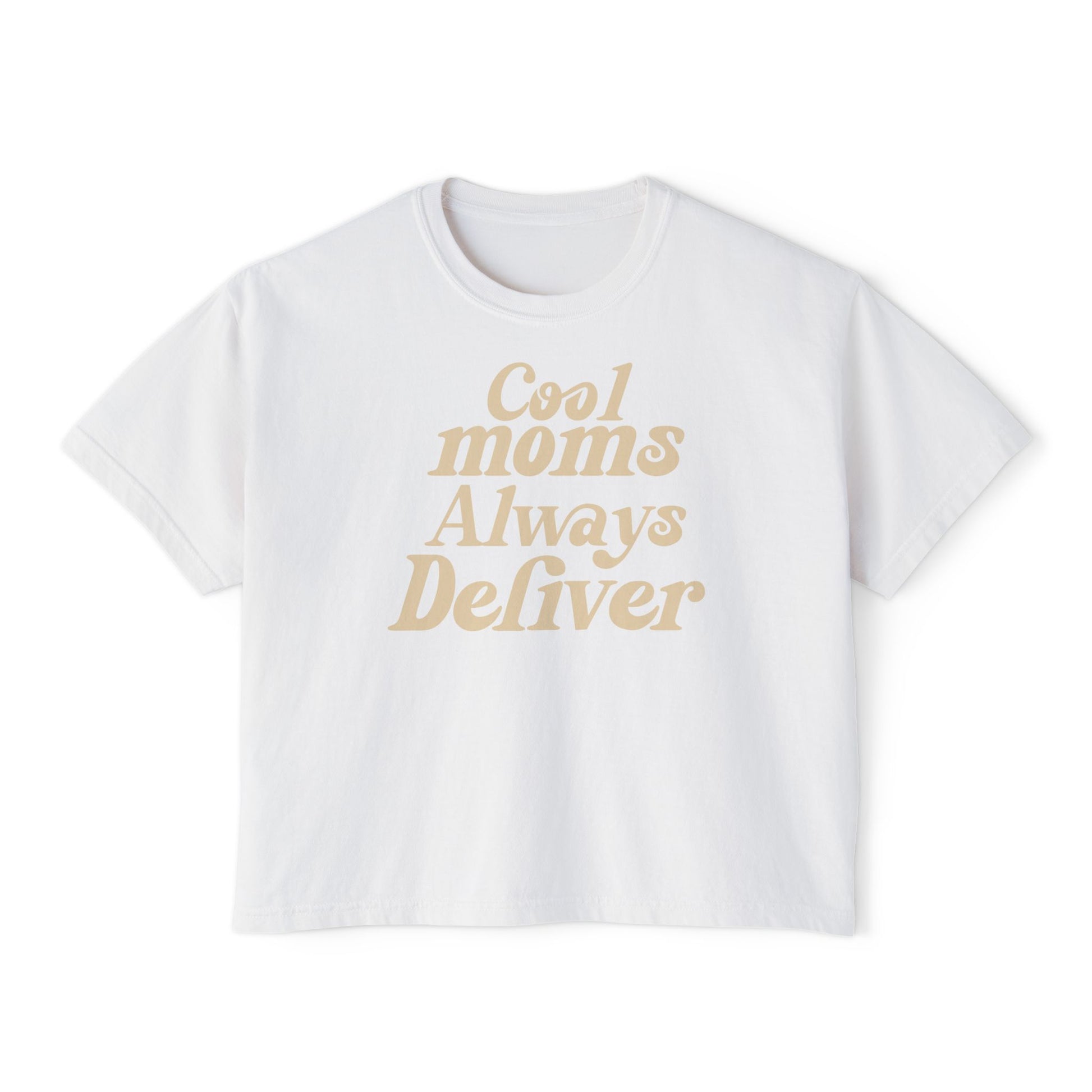 Cool Moms Always Deliver Boxy Tee – Funny Mail Worker Shirt, Postal Mom Gift, Cute Delivery Worker T-Shirt, Relaxed Fit Women’s Tee