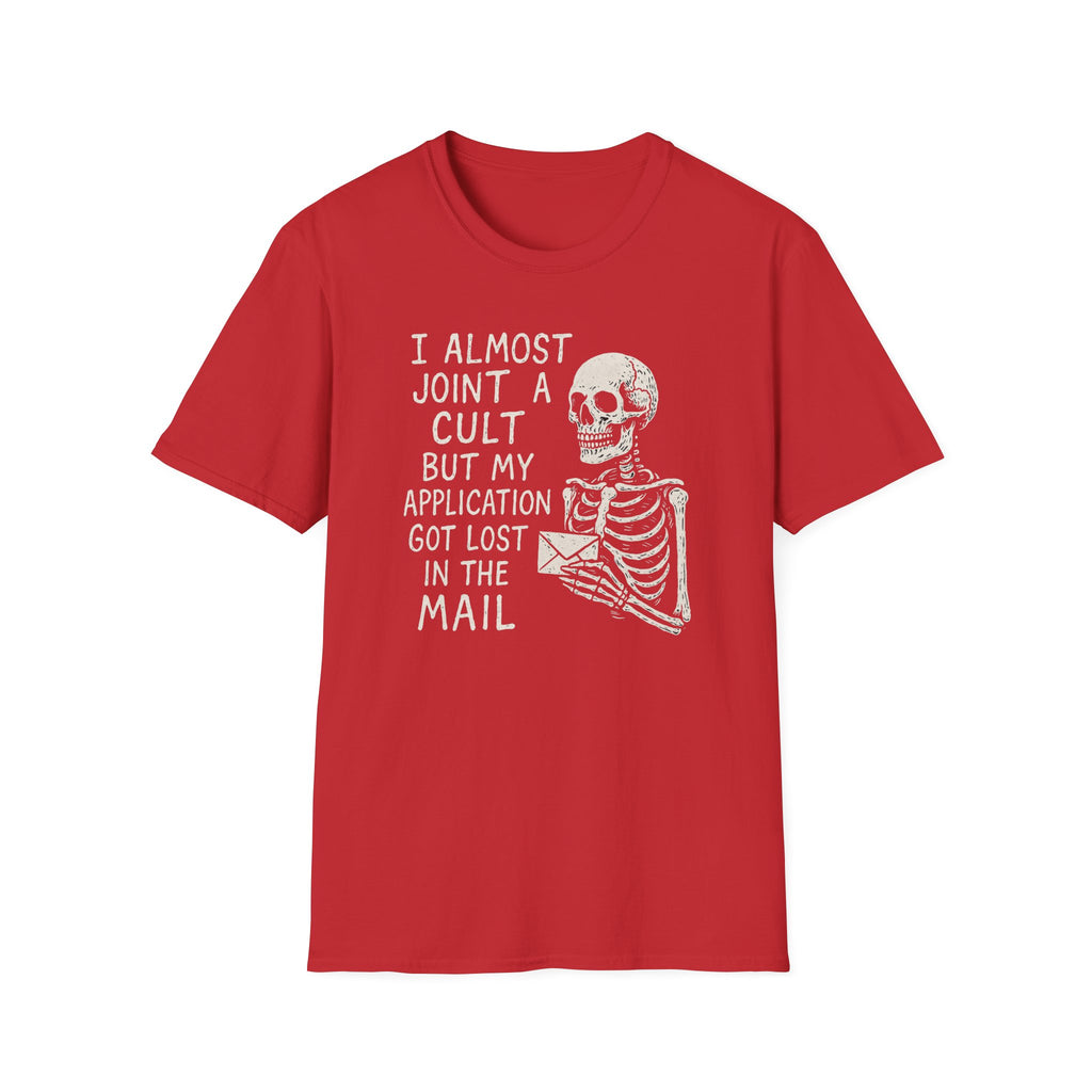 I Almost Joined A Cult T-Shirt – Perfect for Halloween, Casual Wear, Gifts, Cult Humor, Laughs, and Quirky Fashion