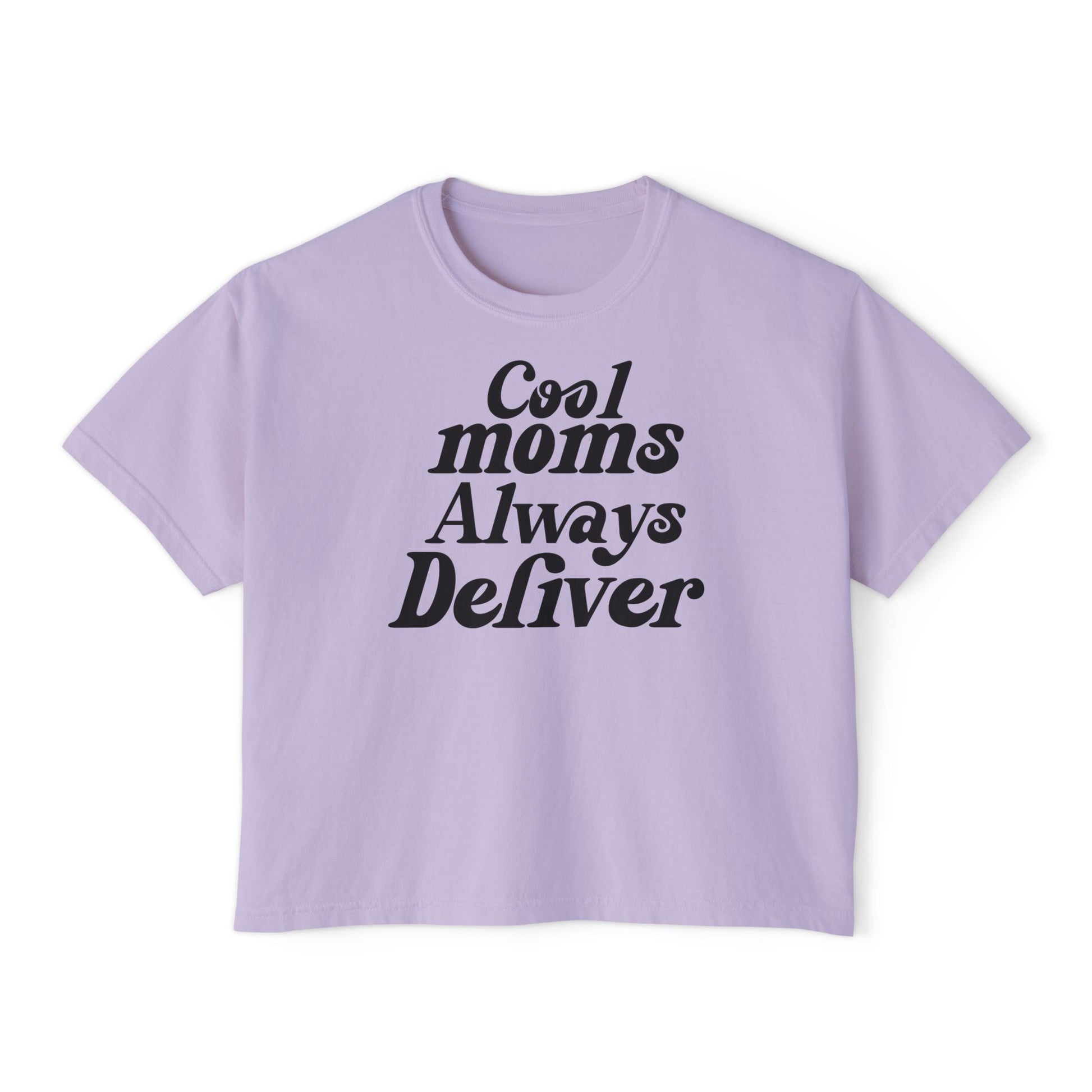 Cool Moms Always Deliver Boxy Tee – Funny Mail Worker Shirt, Postal Mom Gift, Cute Delivery Worker T-Shirt, Relaxed Fit Women’s Tee