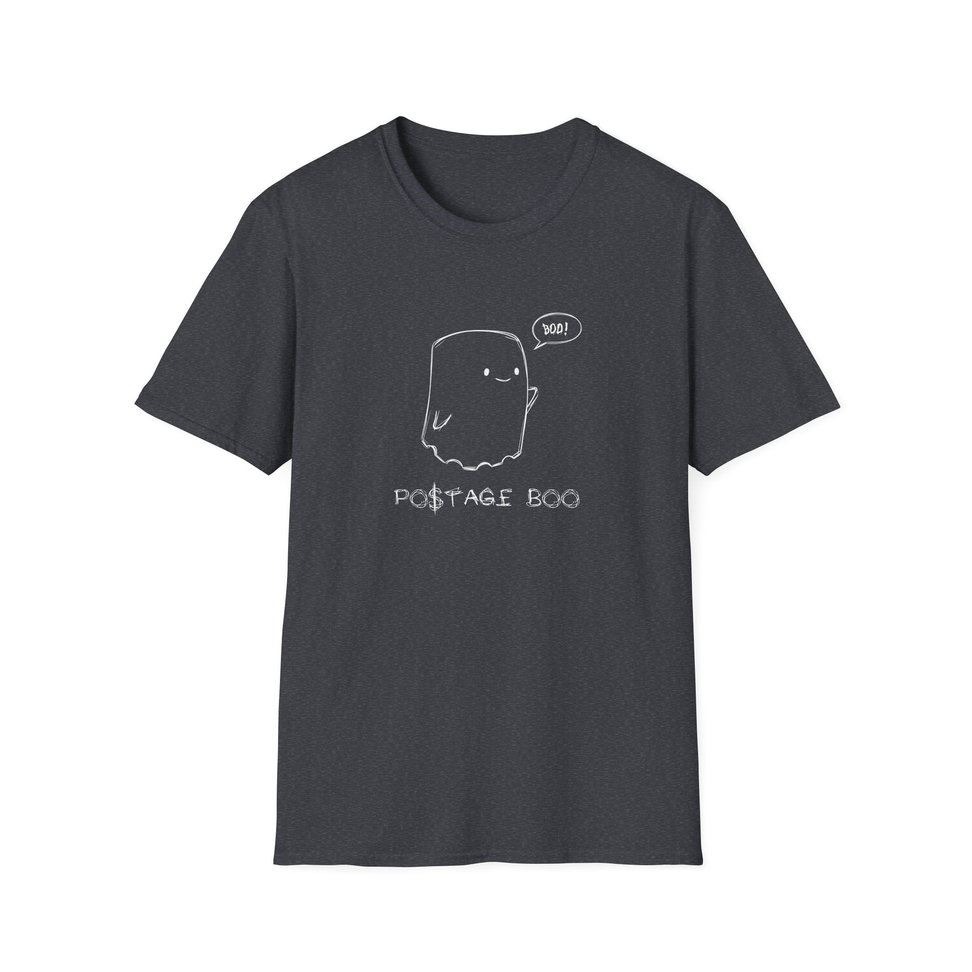 Postage Boo Ghost, Graphic T-Shirt - Casual Wear, Perfect for Gifts, Everyday Use, Festivals, and Celebrations
