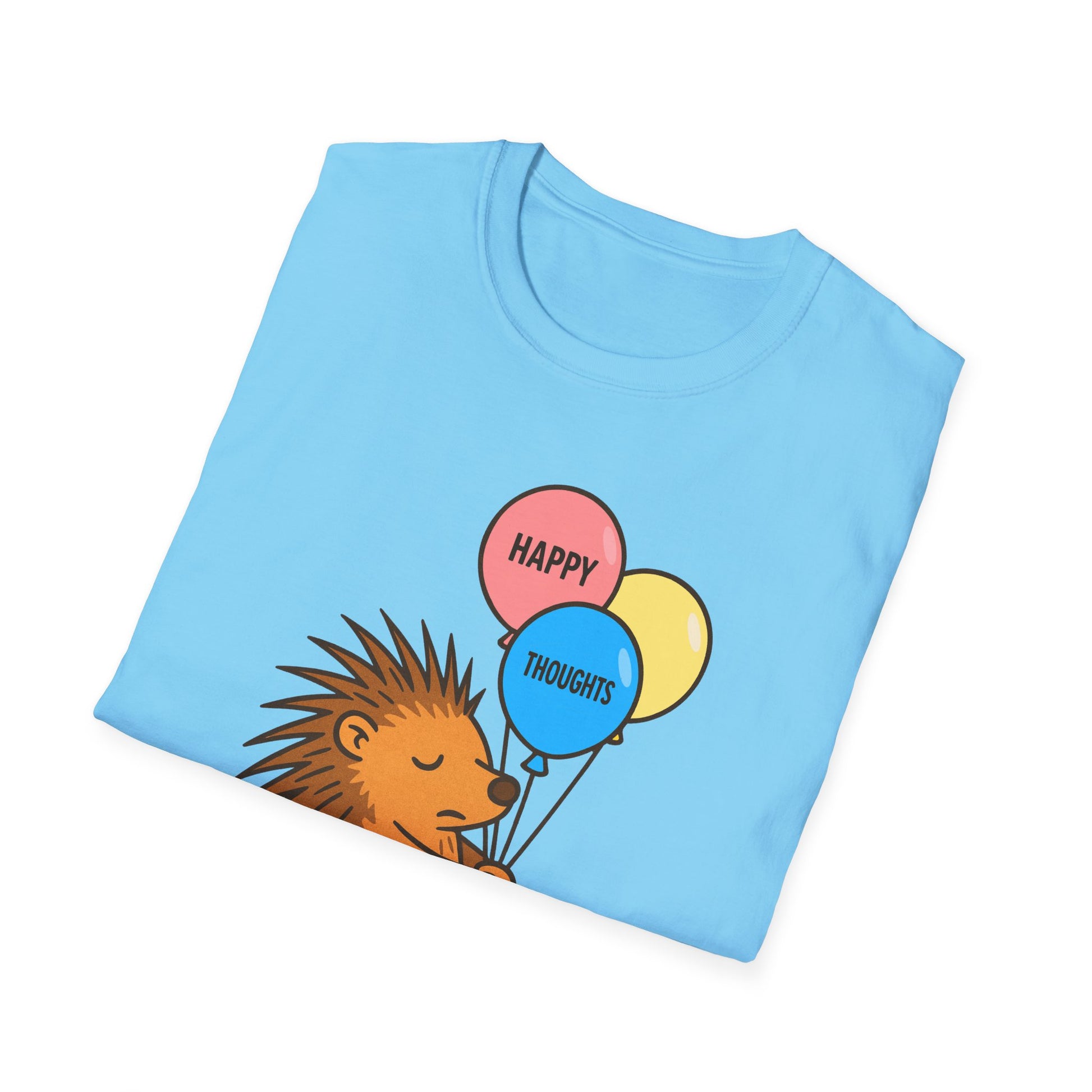 Happy Hedgehog T-Shirt, Cute Animal Tee, Unisex Softstyle Shirt, Gift for Postal Workers & Mail Carriers, Birthday Present, Casual Wear