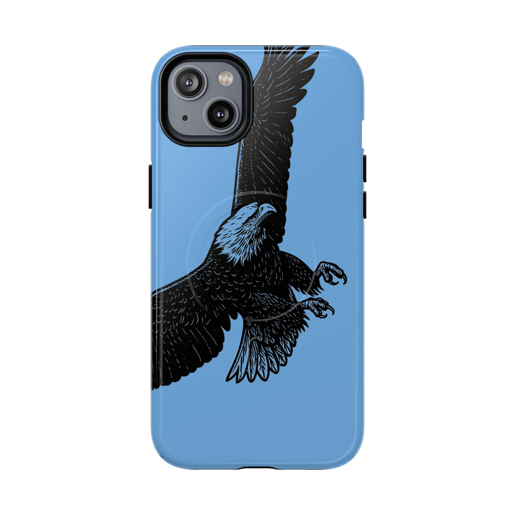 Eagle Flight Tough Magnetic Phone Case — Protective Magnetic Snap Cover with Soaring Eagle Design