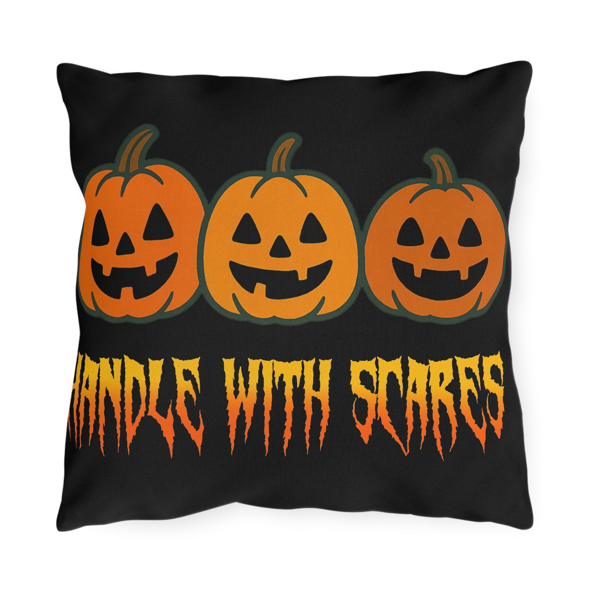 Postal Inspired Halloween Outdoor Pillows, Seasonal Decor, Fall Home Accessories, Garden Cushions, Trick or Treat Decorations