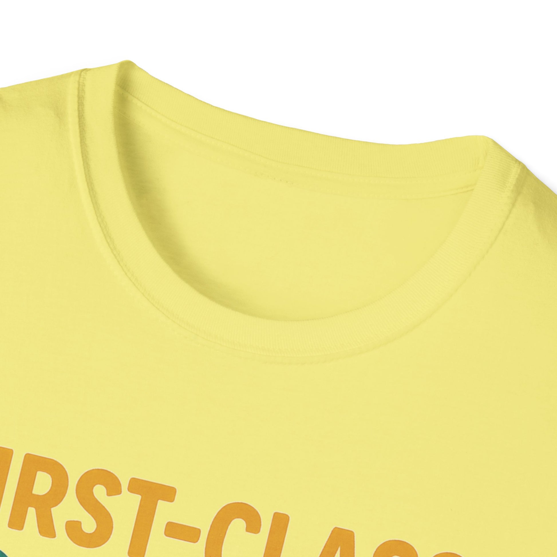 First-Class Grump Coffee T-Shirt, Funny Gift, Unisex Tee, Coffee Lover Shirt, Quirky Humor Apparel, Great for Birthdays and Holidays