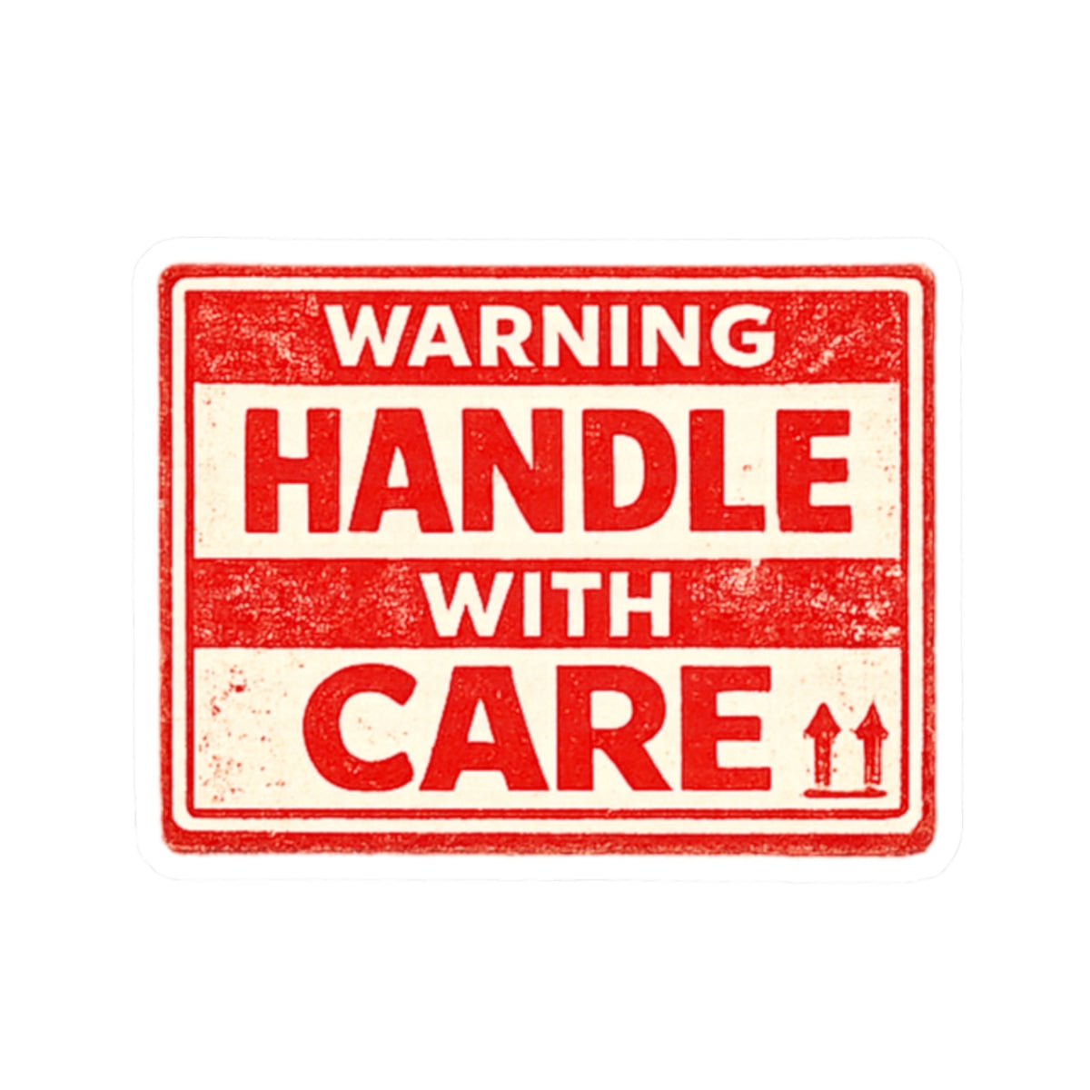 Handle With Care Sticker - Warning sticker labels for fragile packages, waterproof retro stickers
