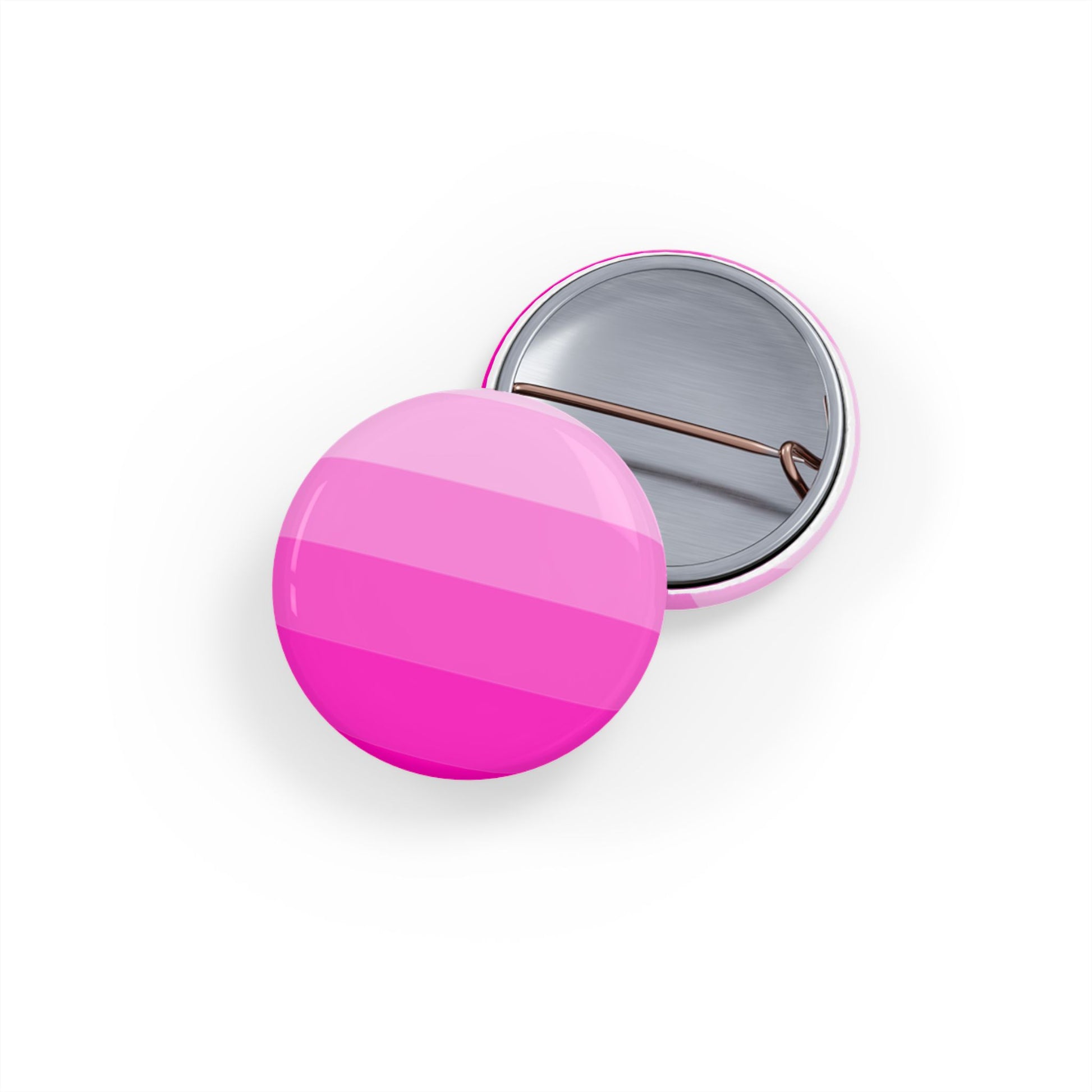 Breast Cancer Awareness Round Pin - Pink Gradient Awareness Button