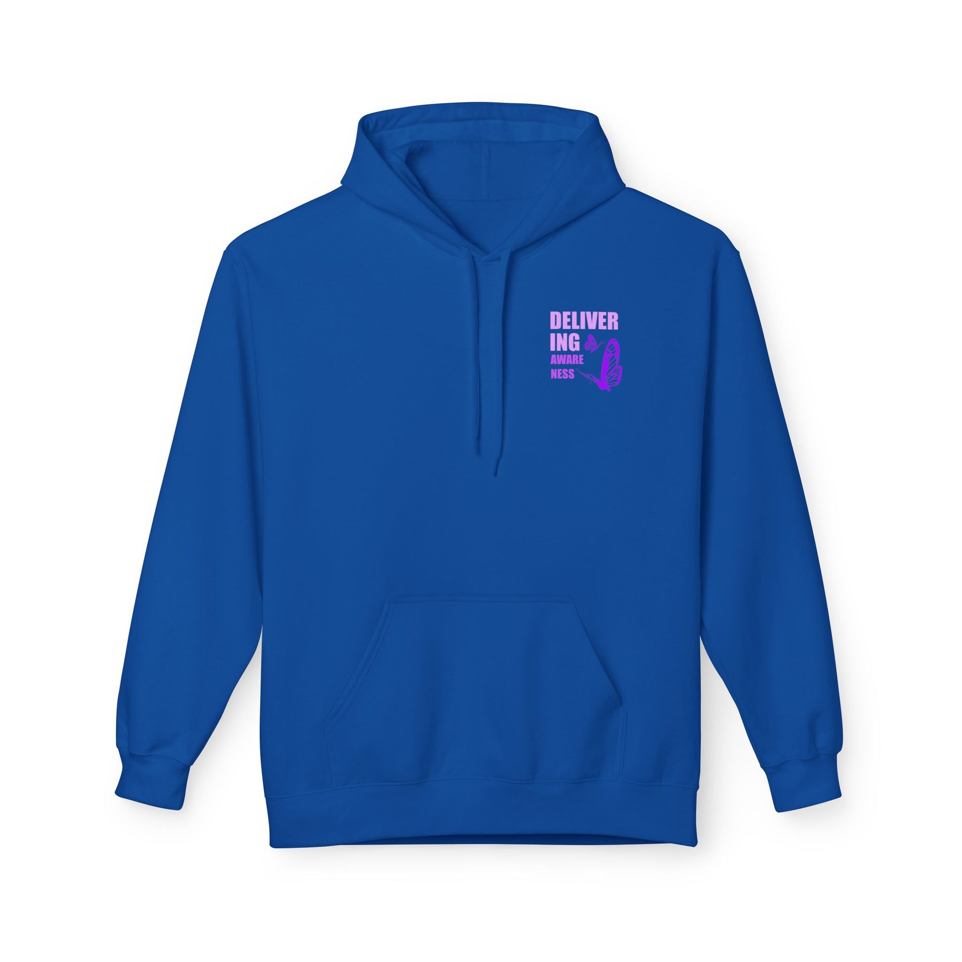 Delivering Awareness Butterfly Hoodie — Lupus Awareness Purple Butterfly Hoodie