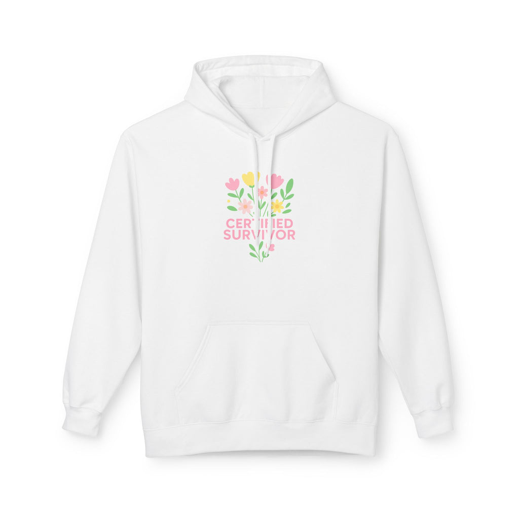Certified Survivor Floral Hoodie | Motivational Gift, Unisex Fleece Sweatshirt, Cancer Awareness Apparel, Comfort Wear, Inspirational [...]