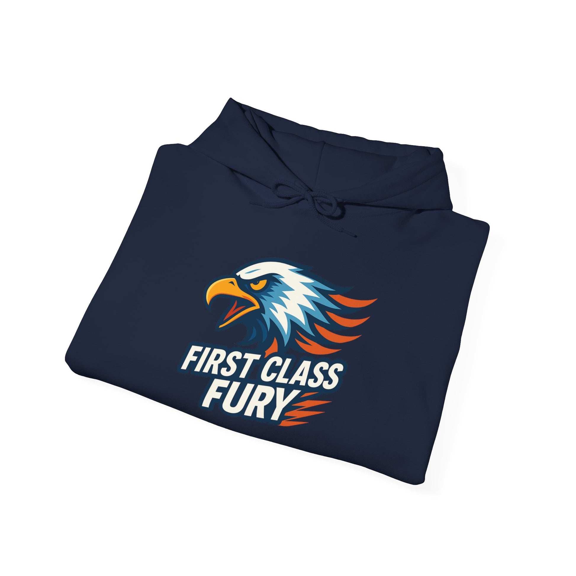 First Class Fury Eagle Hoodie, Unisex Sweatshirt for Casual Wear, Sports Events, Gifts, Trendy Apparel, Comfortable Style