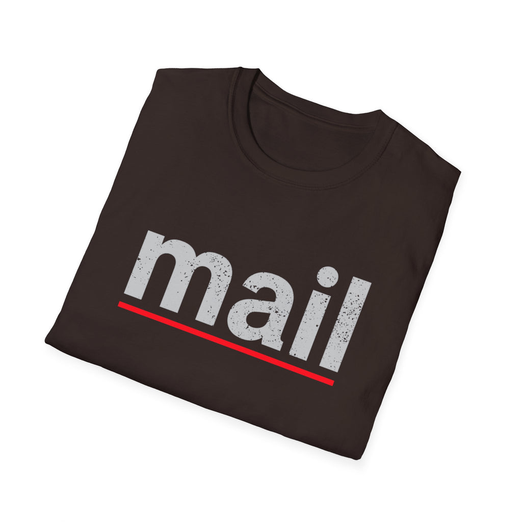 Mail-Themed Unisex T-Shirt, Casual Wear, Gift for Postal Workers, Unique Birthday Present, Fun Everyday Tee