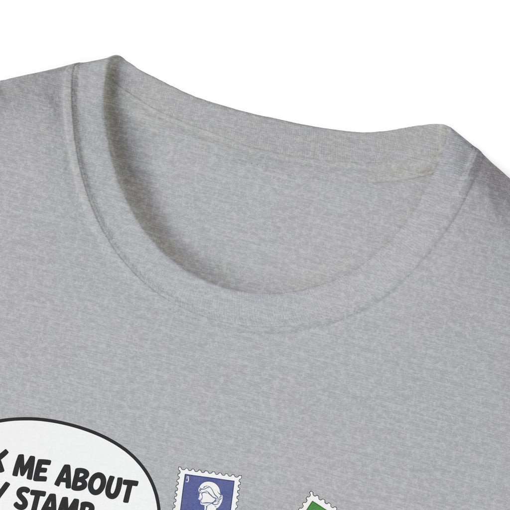 Funny Monkey T-Shirt, Ask Me About My Stamp Collection Tee, Gift for Stamp Collectors, Animal Lover Shirt, Humor Apparel