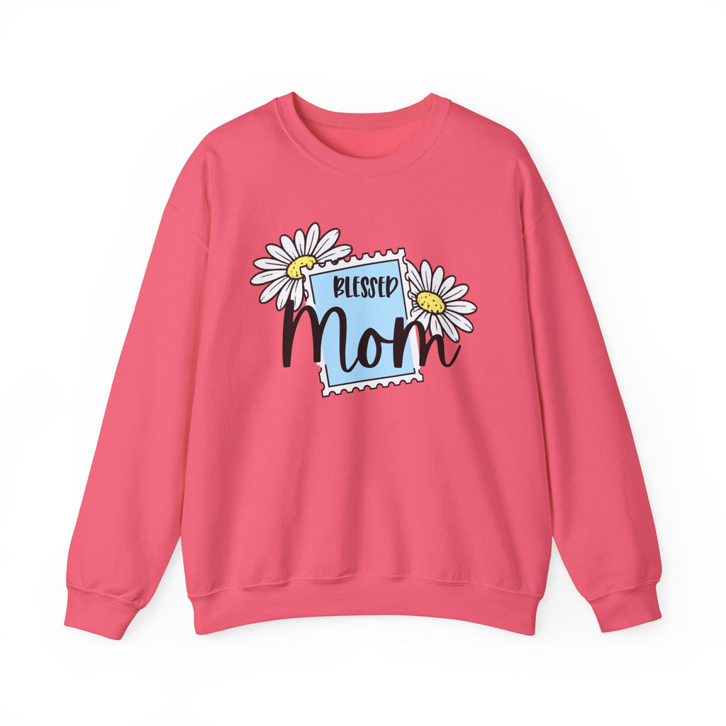 Blessed Mom Sweatshirt – Cute Mother’s Day Gift for Mom | Minimalist Stamp Design Crewneck | Mama Gift, Gift for Her