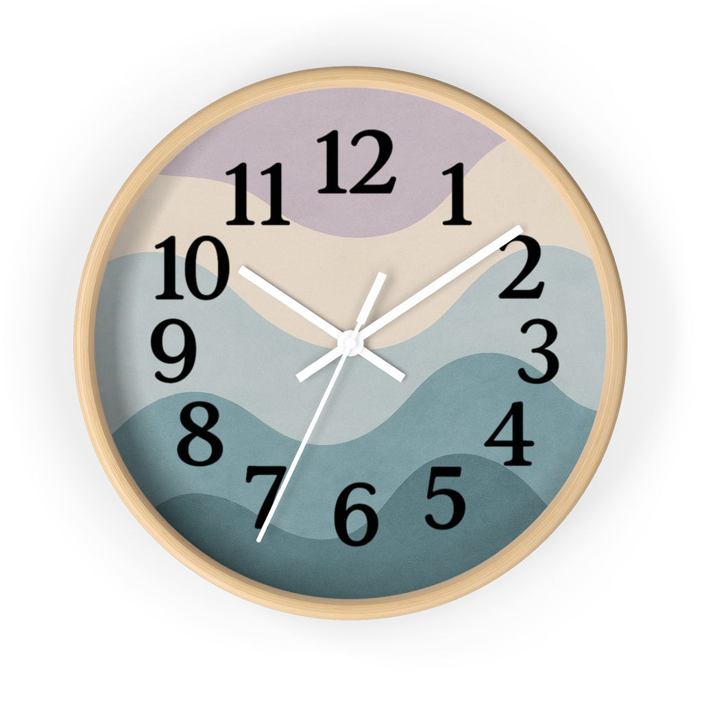 Serene Wave Wall Clock – Modern Home Décor, Gift for Ocean Lovers, Minimalist Timepiece, Coastal Vibes, Birthday Present