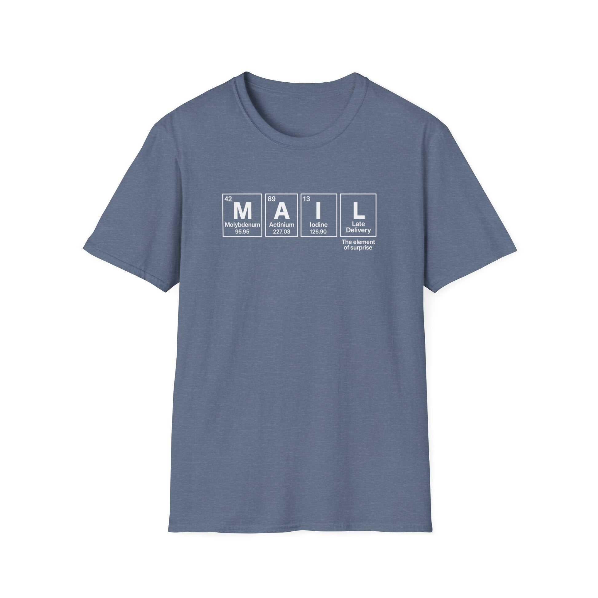 Postal, Chemistry Inspired Unisex T-Shirt - 'MAIL' Graphic Tee, Science Lover Gift, Casual Wear, Birthday Present, Unique Apparel