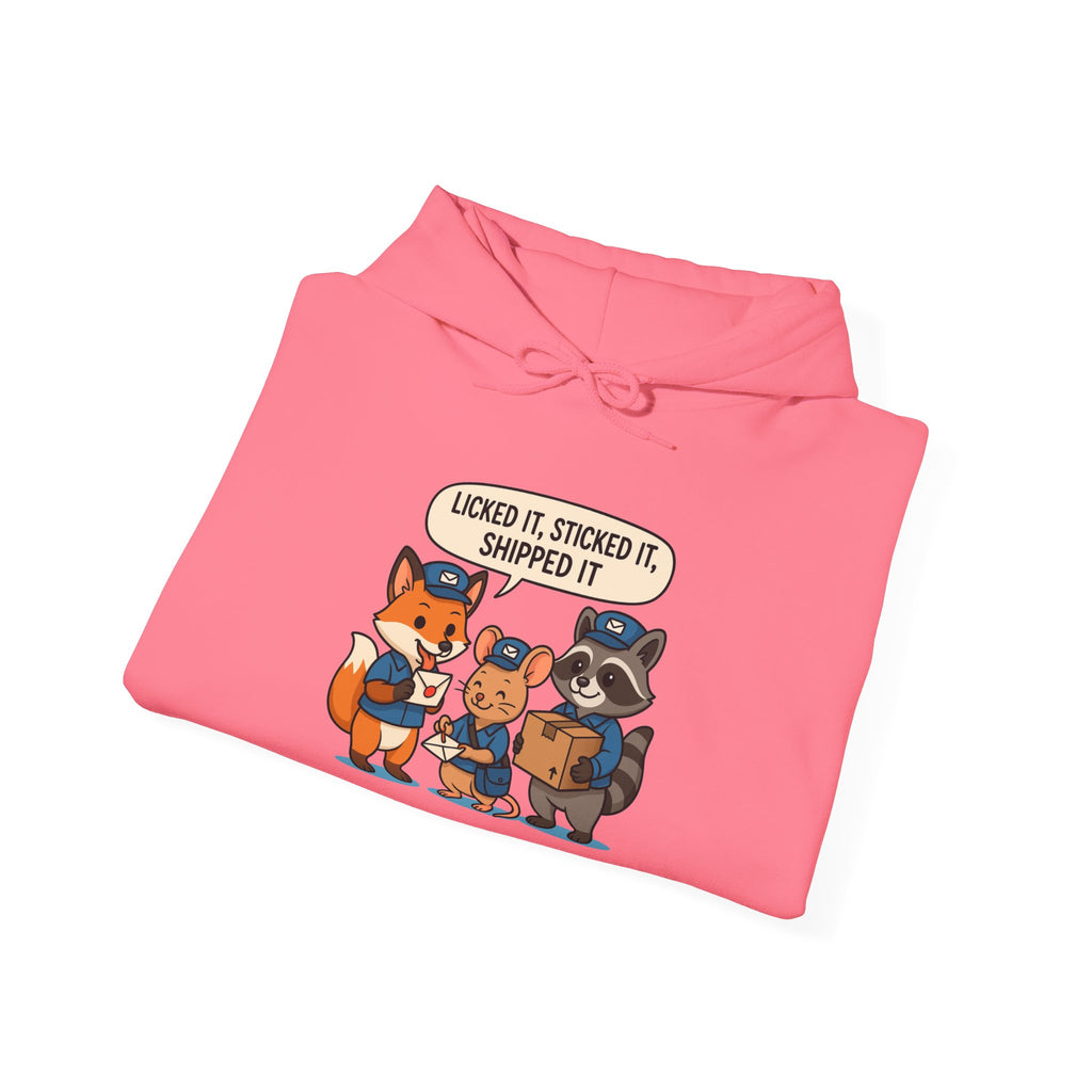Mail Mischief Animal Mascots Licked it , stocked it, shipped it Hoodie