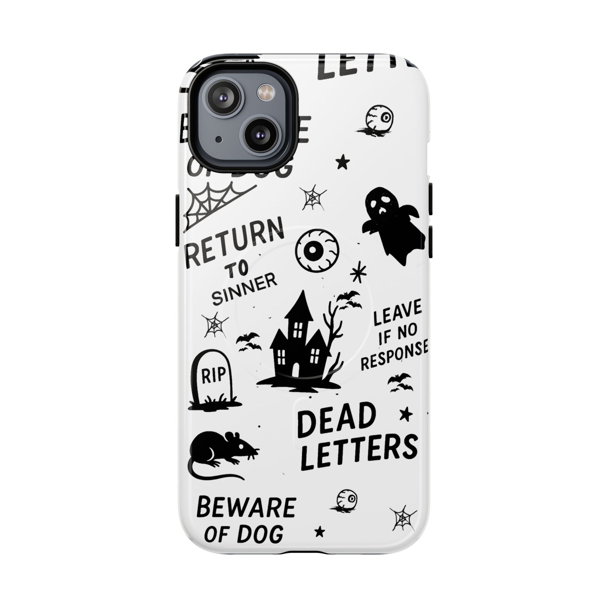 Spooky Phone Case, Halloween Accessory, Tough Magnetic Cases, Unique Gift, Gothic Style Tech Cover, Cell Phone Protector
