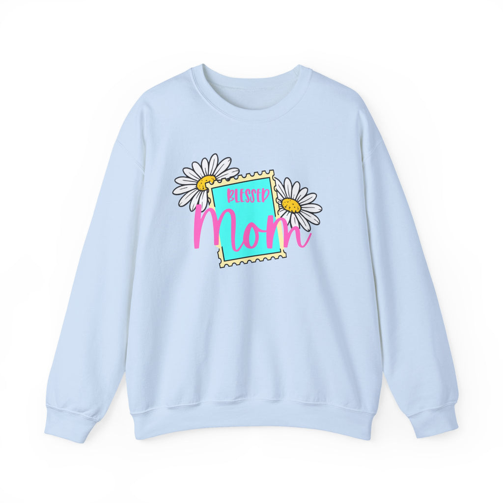 Blessed Mom Sweatshirt – Cute Mother’s Day Gift for Mom | Minimalist Stamp Design Crewneck | Mama Gift, Gift for Her