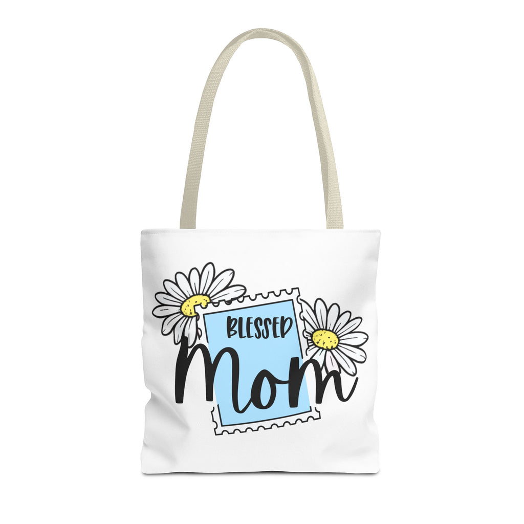 Blessed Mom Daisy Tote Bag — Floral Mother's Day Canvas Tote