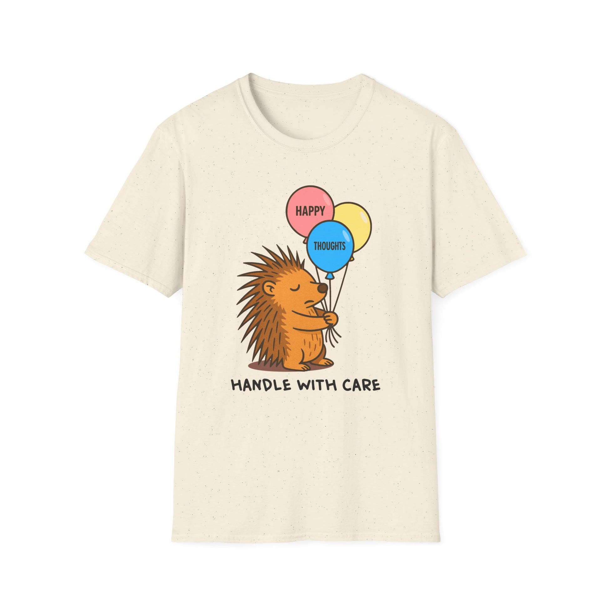 Happy Hedgehog T-Shirt, Cute Animal Tee, Unisex Softstyle Shirt, Gift for Postal Workers & Mail Carriers, Birthday Present, Casual Wear