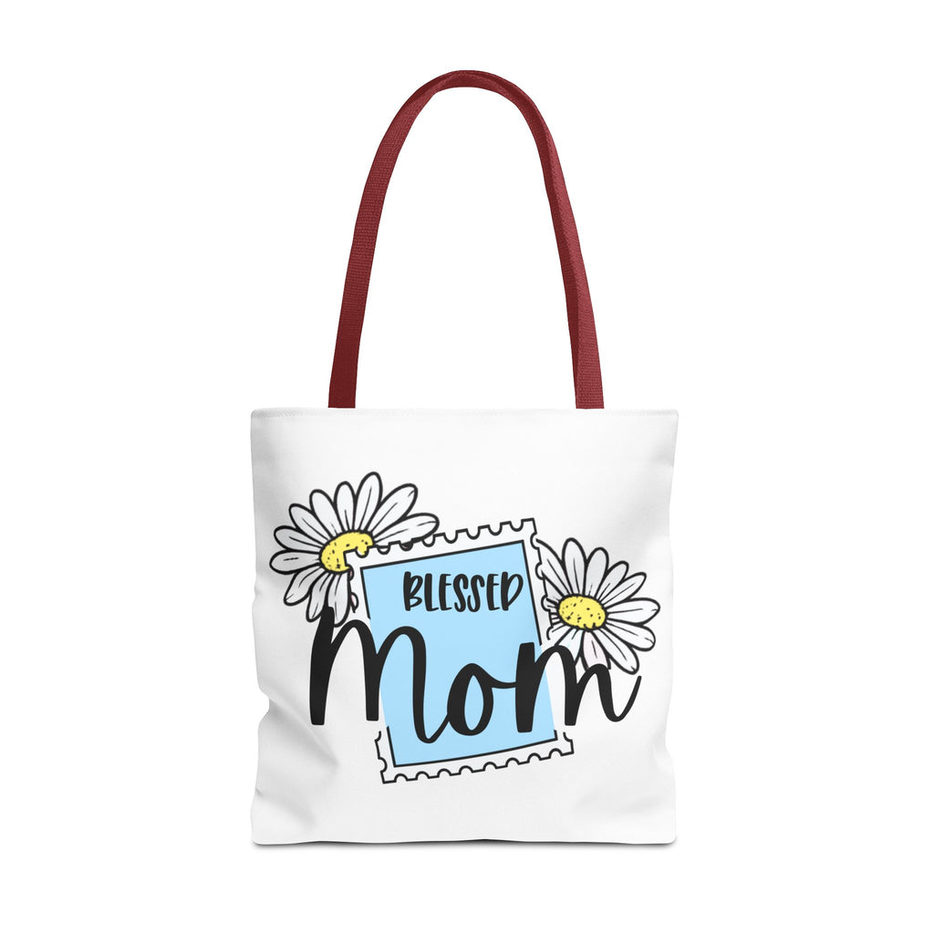 Blessed Mom Daisy Tote Bag — Floral Mother's Day Canvas Tote