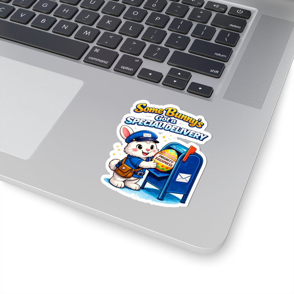 Easter Bunny Mailer Sticker — "Some Bunny's Got a Special Delivery" Kiss-Cut Sticker