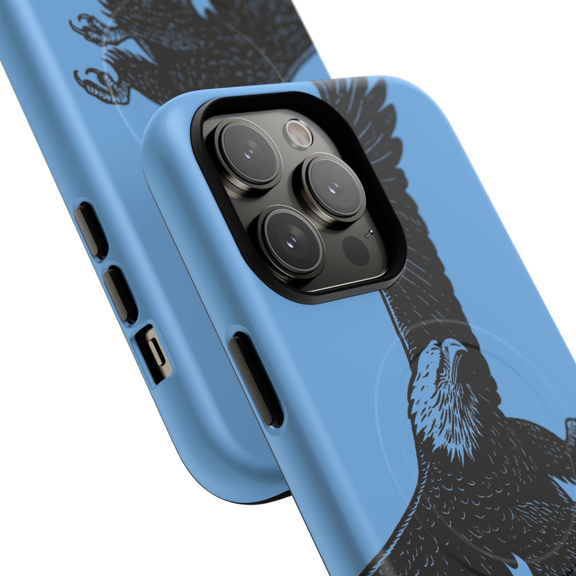 Eagle Flight Tough Magnetic Phone Case — Protective Magnetic Snap Cover with Soaring Eagle Design