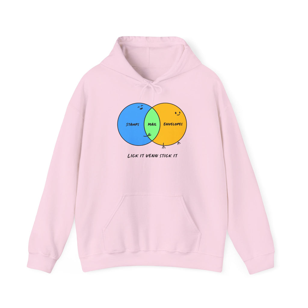 Playful Unisex Hoodie with Venn Diagram, Postal Hoodie, Postal Worker, Mail Carrier, Funny Sweatshirt for Friends, Casual Gift for Science Lovers, Unique Birthday Apparel