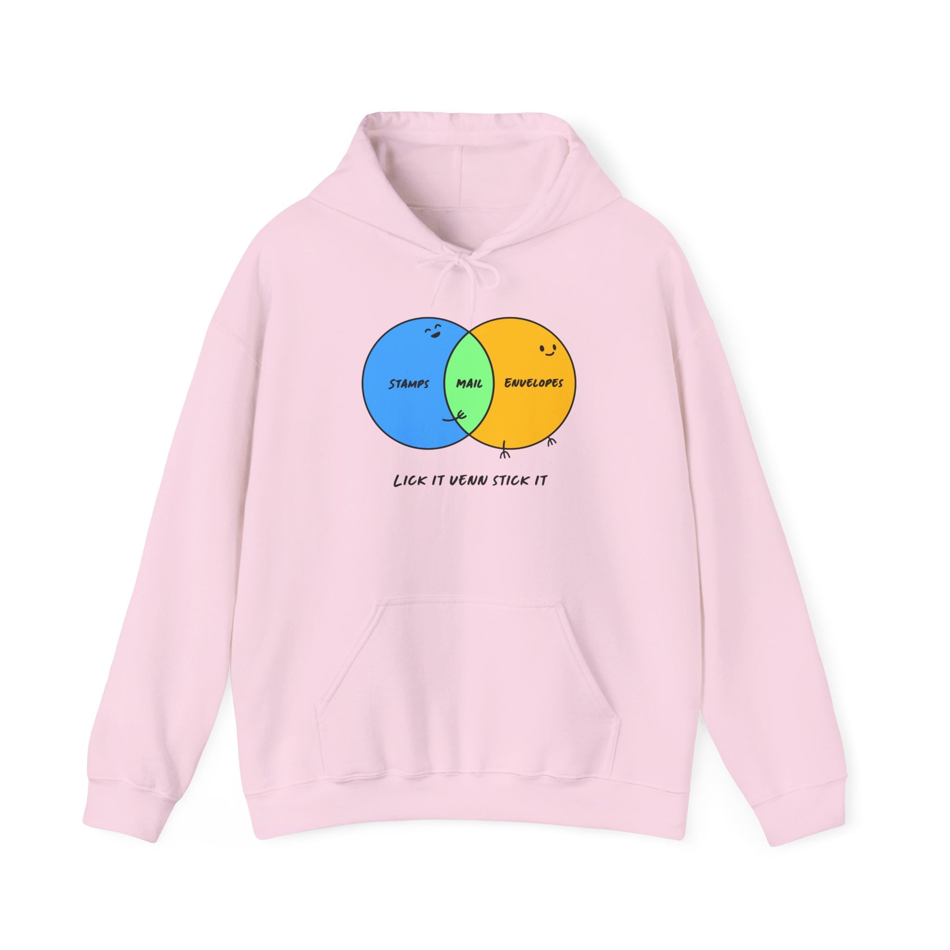 Playful Unisex Hoodie with Venn Diagram, Postal Hoodie, Postal Worker, Mail Carrier, Funny Sweatshirt for Friends, Casual Gift for Science Lovers, Unique Birthday Apparel