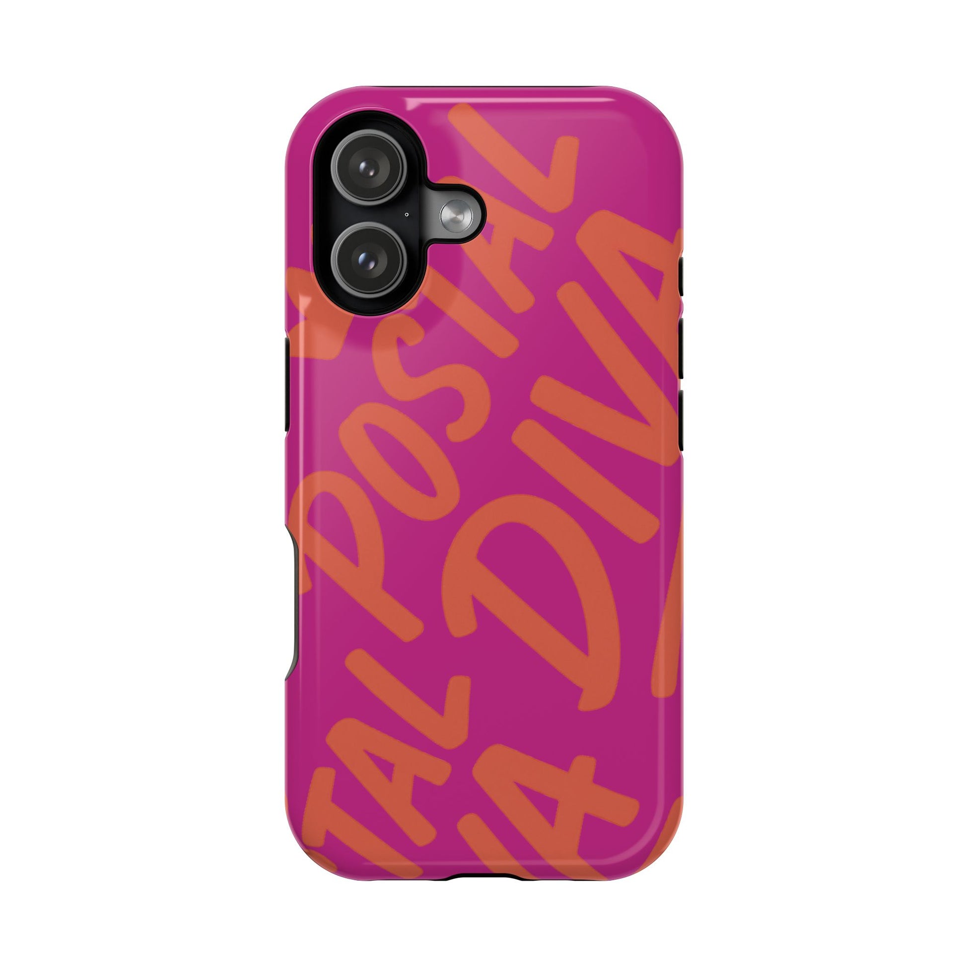 Postal Diva Magnetic Phone Case, Bold Colorful Phone Cover, Phone Case for Postal Divas, Unique Gift for Her, Trendy Smartphone Accessory