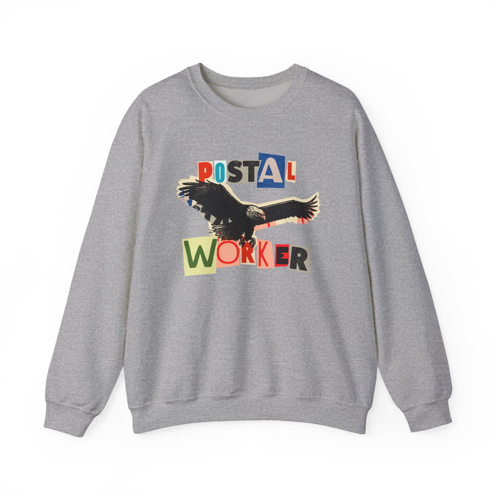 Postal Worker Ransom Letter Sweatshirt – Bold Eagle Graphic Sweatshirt for Proud Mail Carriers