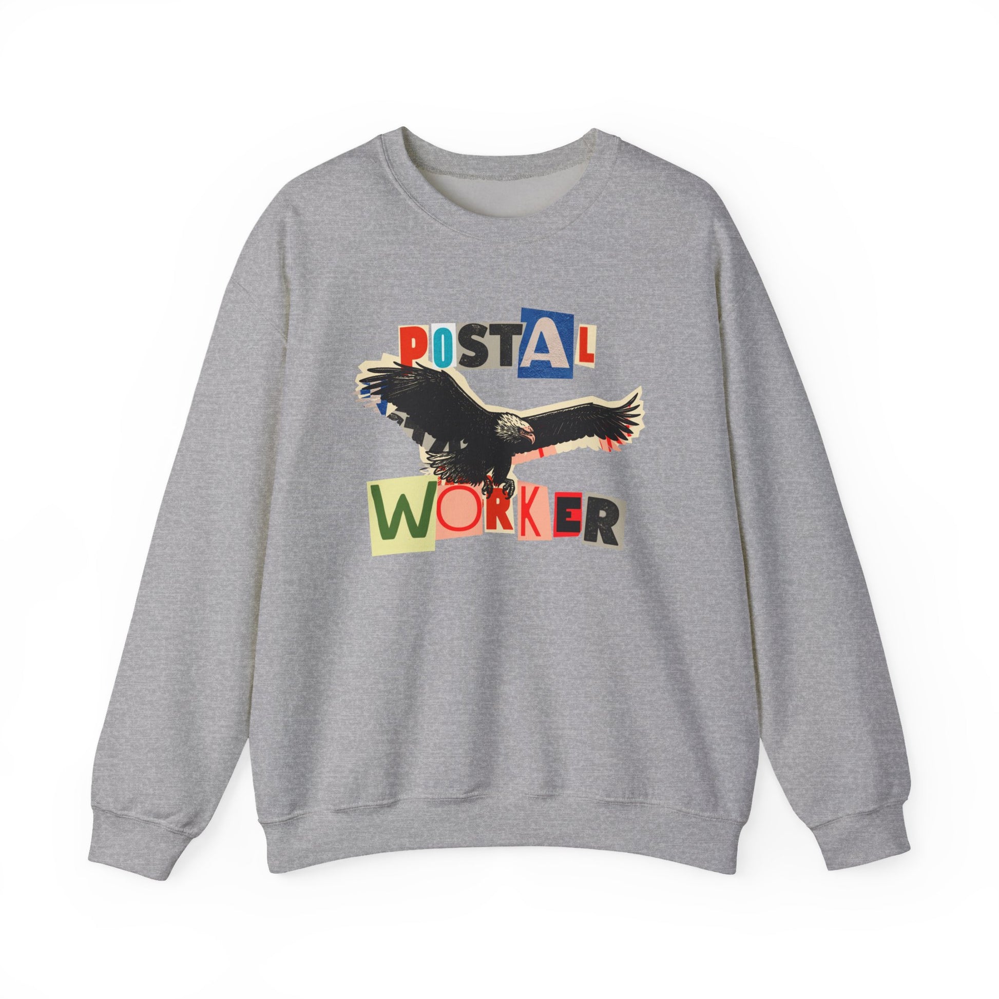 Postal Worker Ransom Letter Sweatshirt – Bold Eagle Graphic Sweatshirt for Proud Mail Carriers