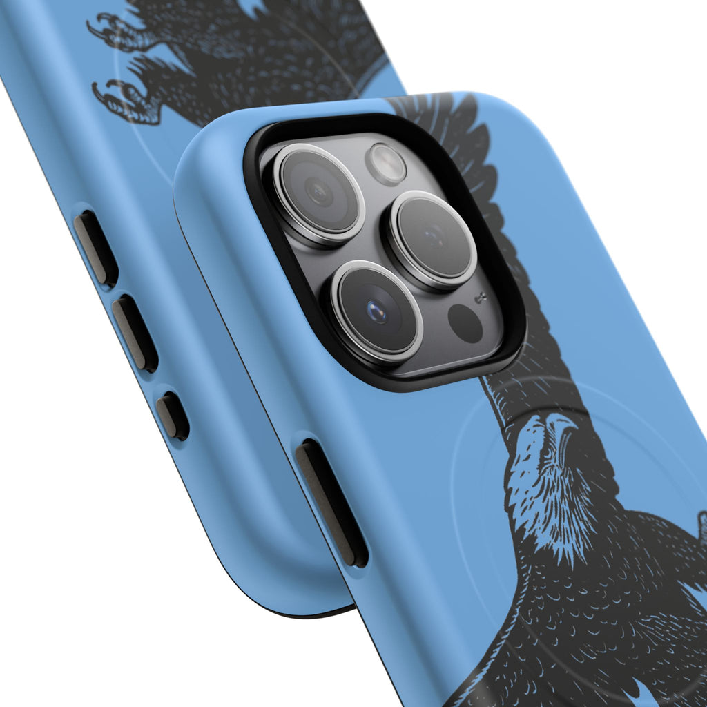 Eagle Flight Tough Magnetic Phone Case — Protective Magnetic Snap Cover with Soaring Eagle Design