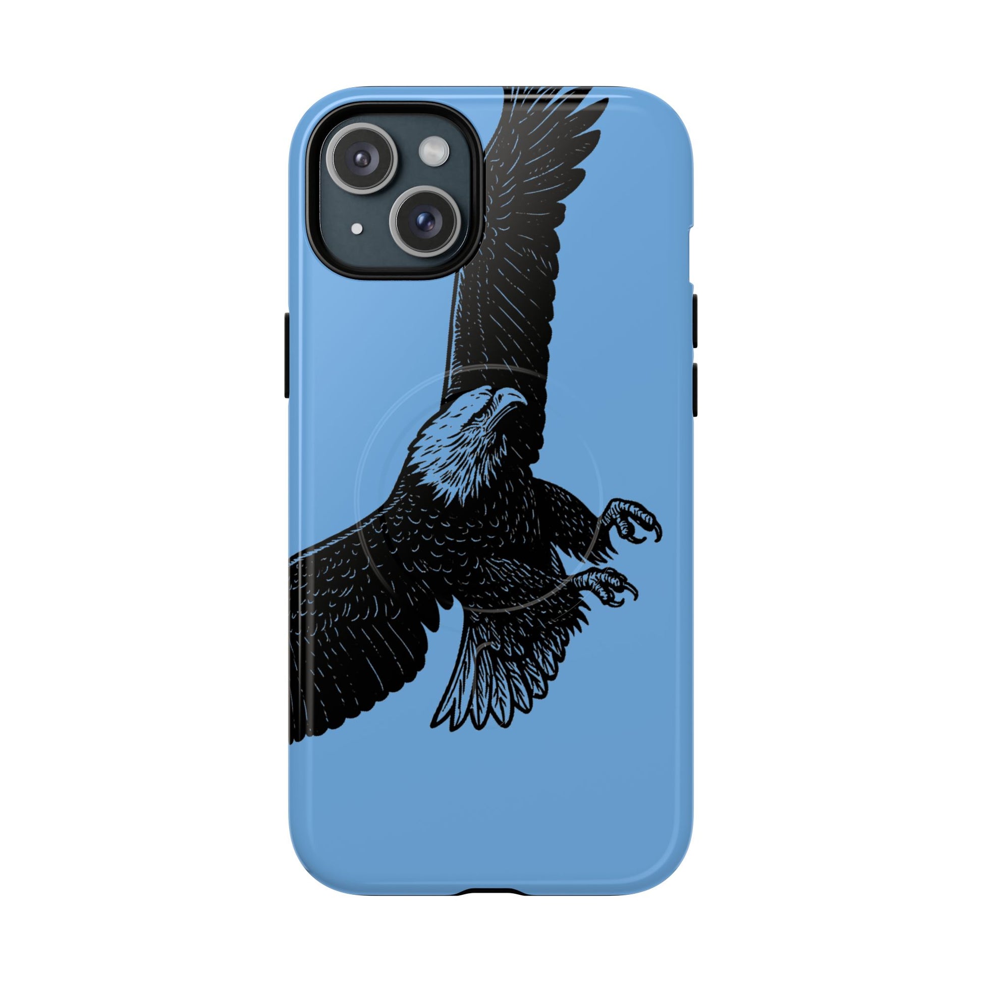 Eagle Flight Tough Magnetic Phone Case — Protective Magnetic Snap Cover with Soaring Eagle Design
