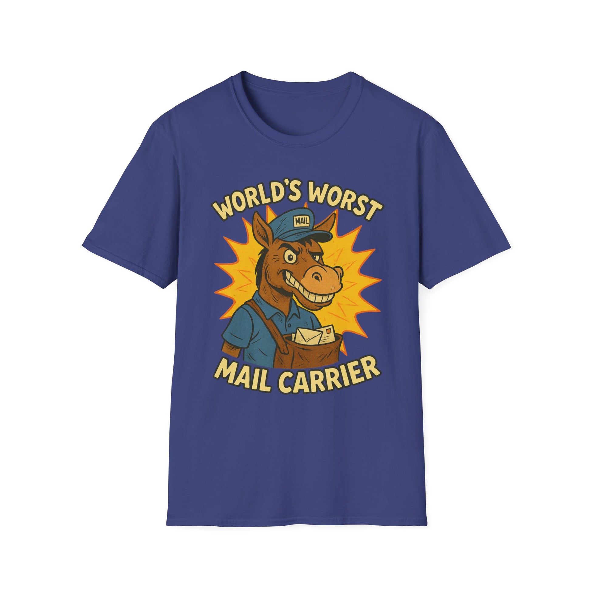 World's Worst Mail Carrier T-Shirt, Funny Gift for Mailman, Humorous Apparel, Quirky Work Tee, Unisex Softstyle Shirt