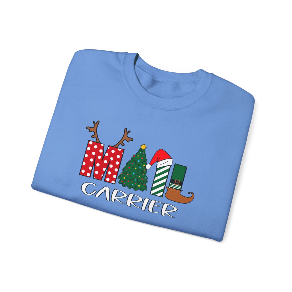 Festive Mail Carrier Sweatshirt, Holiday Gifts For Mail Carriers, Sweatshirts For Mail Carriers.
