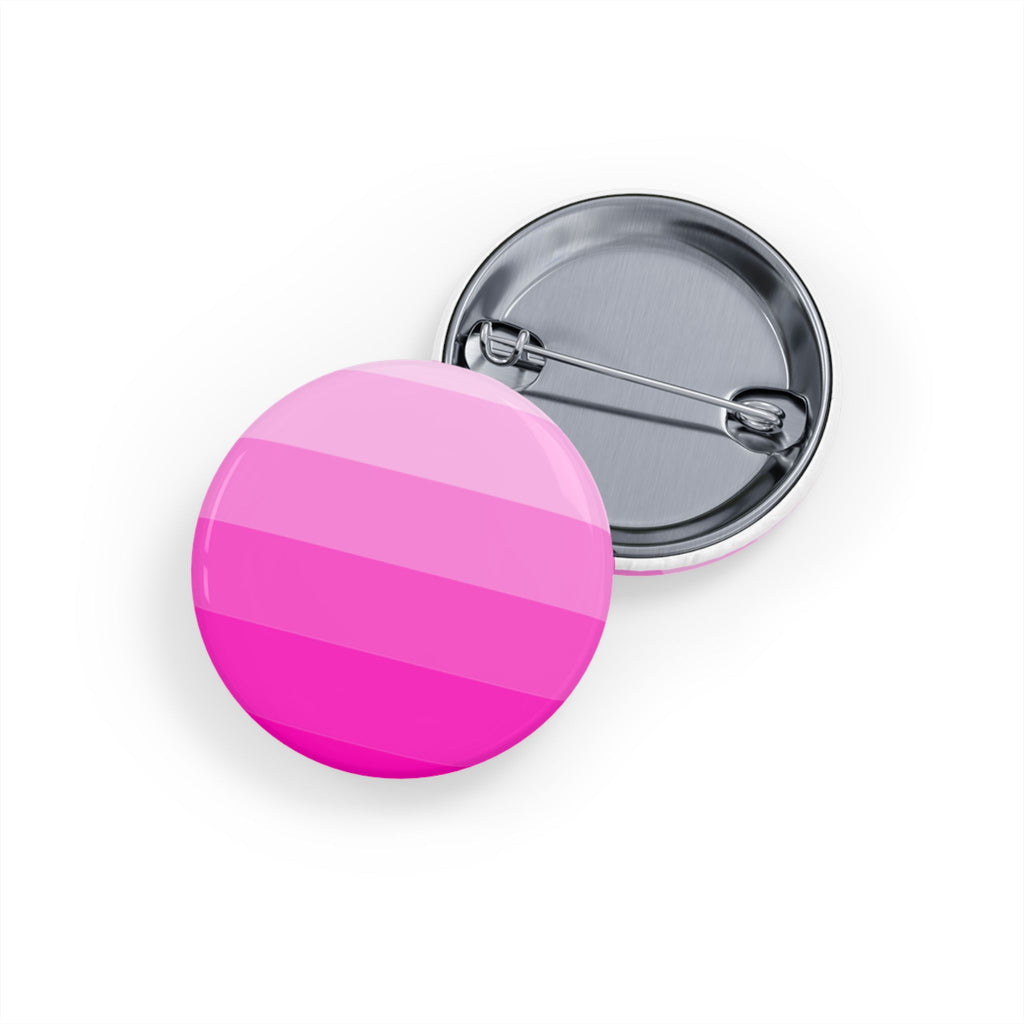 Breast Cancer Awareness Round Pin - Pink Gradient Awareness Button